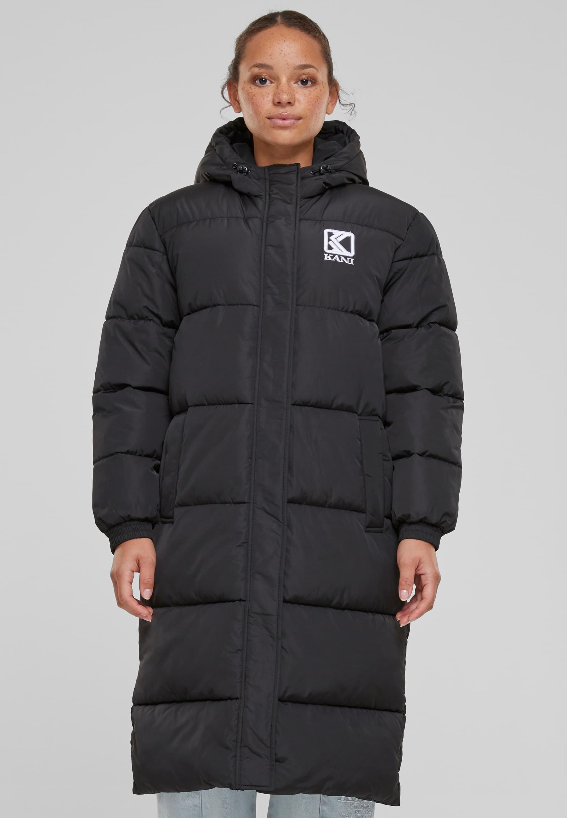 Karl Kani Winterjacke »Karl Kani Damen KW233-030-2 KK Og Hooded Long Puffer Coat« 1 Stk. tlg. mit Kapuze