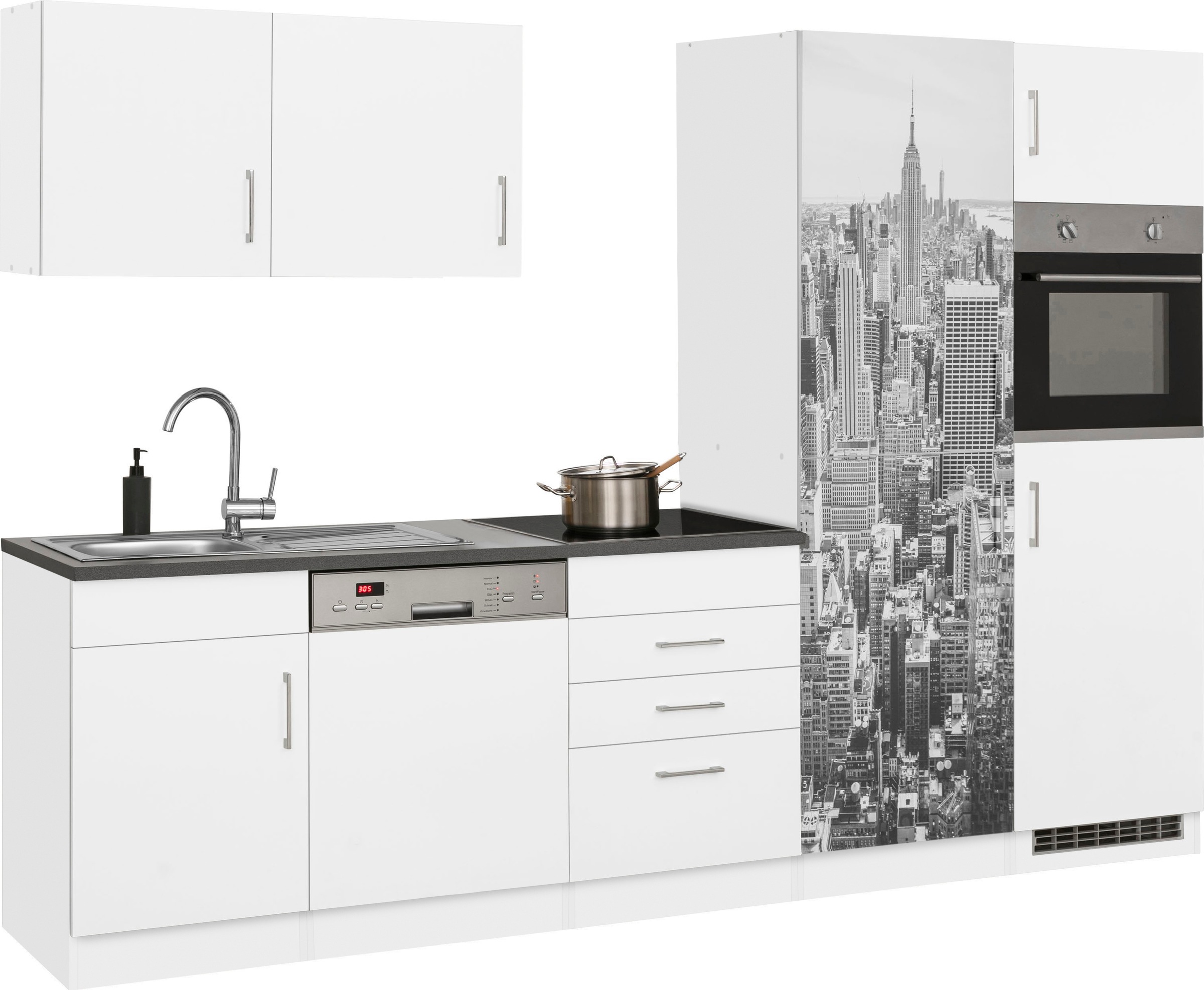 KOCHSTATION Küchenzeile »KS-Paris – Küchen mit einzigartigen Fotomotiven au günstig online kaufen