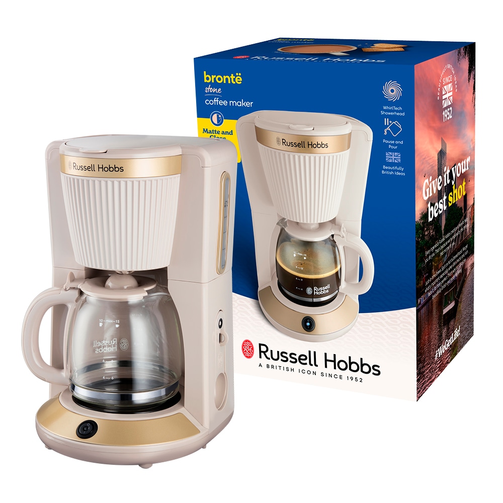 RUSSELL HOBBS Filterkaffeemaschine »Stone 26781-56« 1,25 l Kaffeekanne 1,25l Glaskanne, Warmhaltefunktion, WhilTech-Brühtechnologie