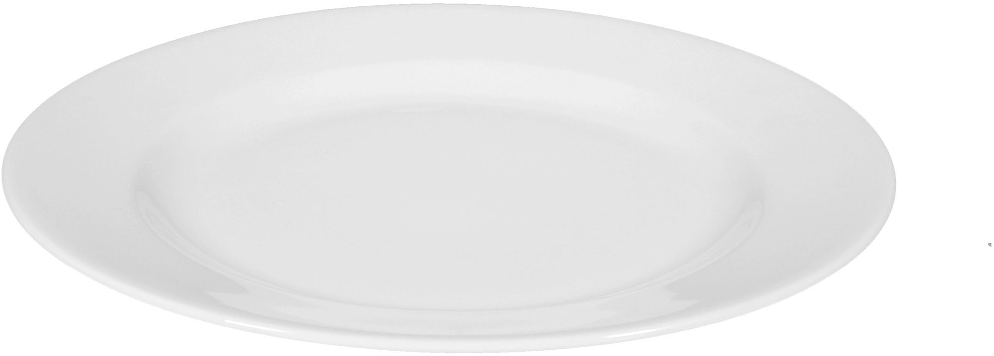 Seltmann Weiden Kombiservice »Geschirr-Set, 42 Teile, Rondo/Liane Weiß«, (Set, 42 tlg., je6x Frühstücks-,Speise-,Suppenteller,Dessertschale,Kaffeetasse,Becher), Geschirr, Service, Made in Germany, 42 Teile, für 6 Personen