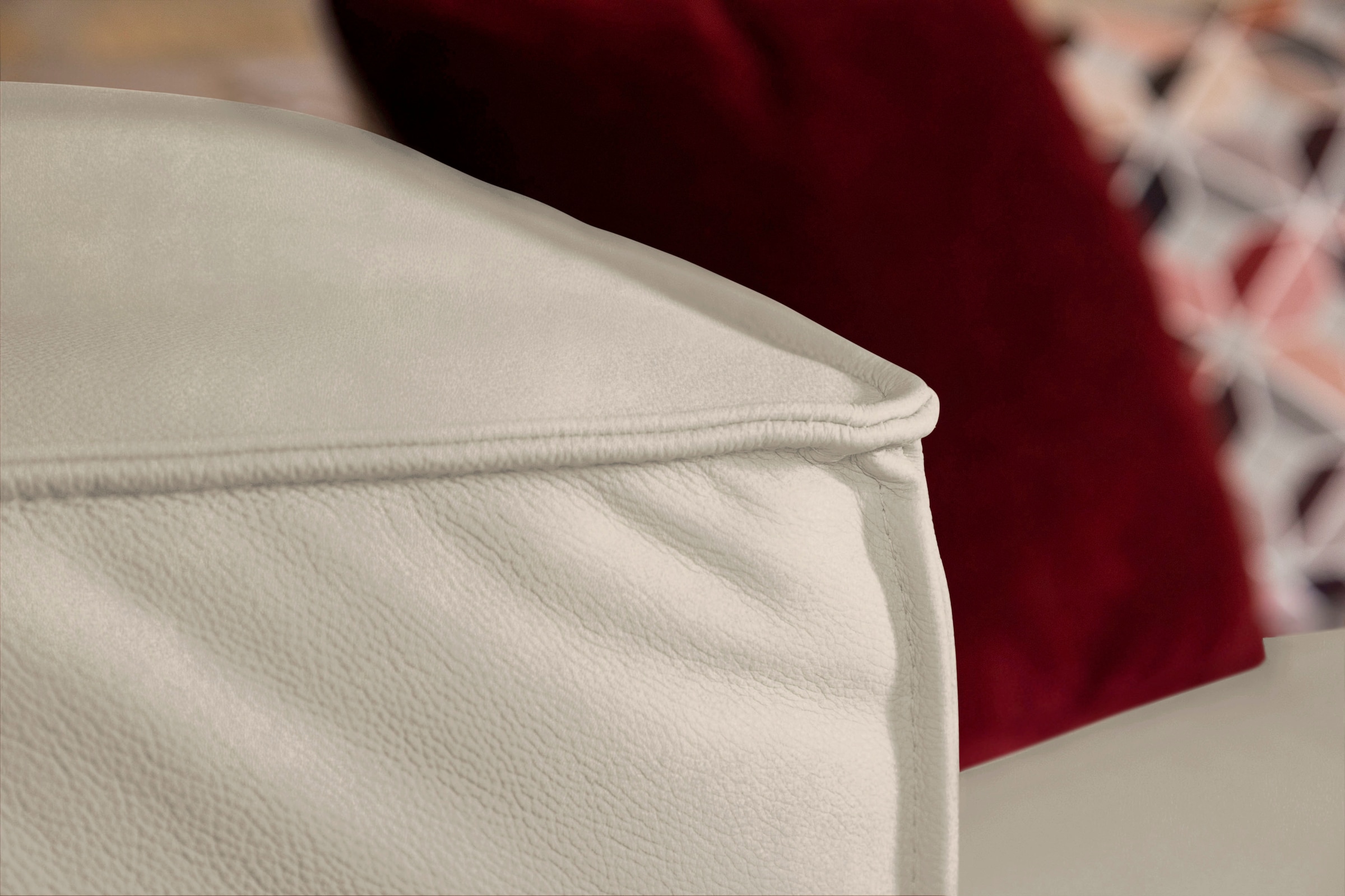 W.SCHILLIG Ecksofa »around-the-block«, (Spar-Set), inklusive Hocker, mit eleganter Biese, mit Federkern