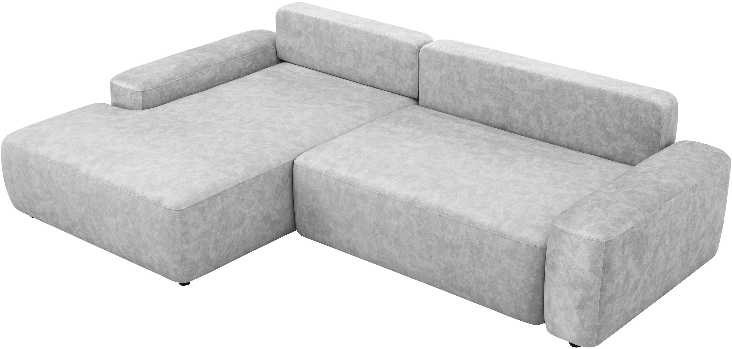 INOSIGN Ecksofa »TORGE (264cm), Schlafsofa in Cord, Samtvelours o Struktur fein, L-Form«, Schlaffunktion, Bettkasten, Liegefläche: 125/210 cm