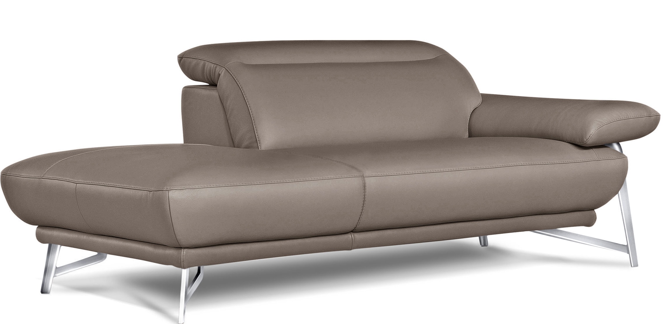 Egoitaliano Ottomane »Anais, Designsofa mit hohem Sitzkomfort, Designfuß«, Solitärmöbel als Blickfang, inkl. verstellbarer Kopfstützen