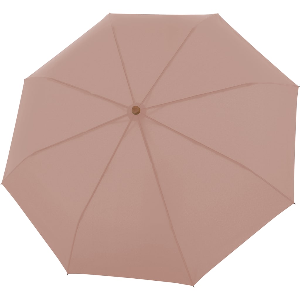 doppler® Taschenregenschirm »nature Magic, gentle rose«, aus recyceltem Material mit Griff aus FSC®- schützt Wald - weltweit