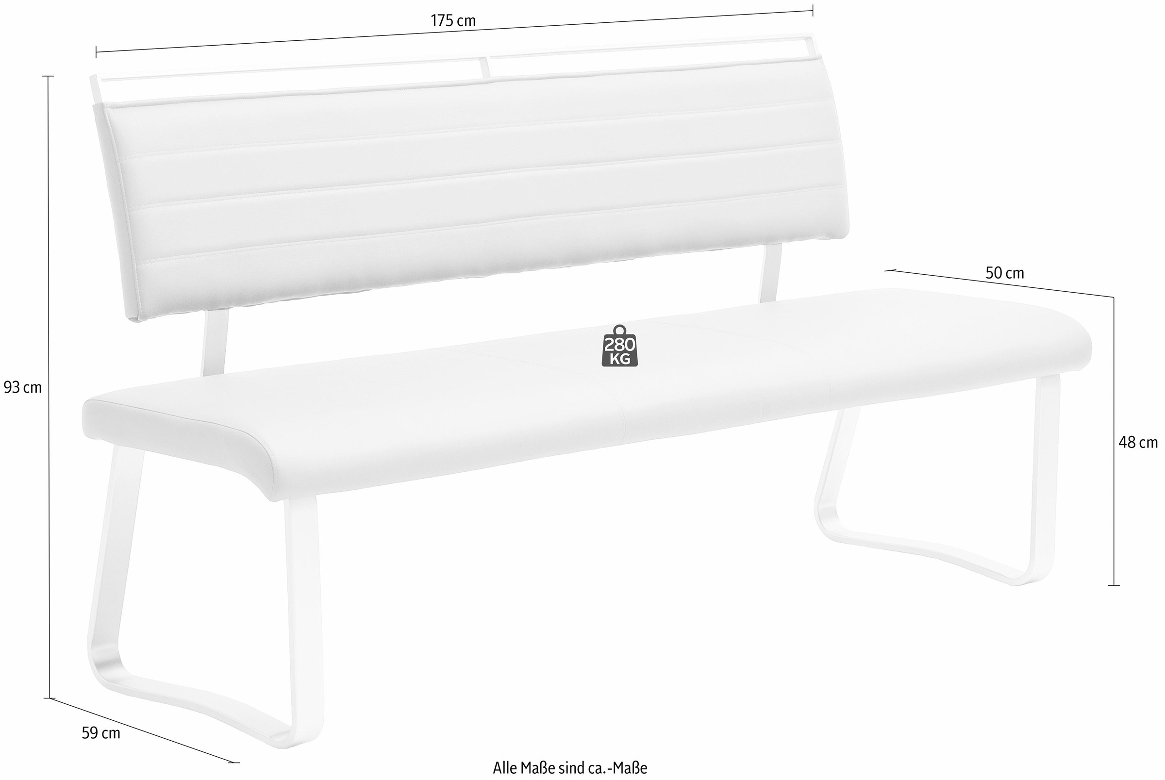 MCA furniture Polsterbank, bis 280 Kg belastbar online bestellen