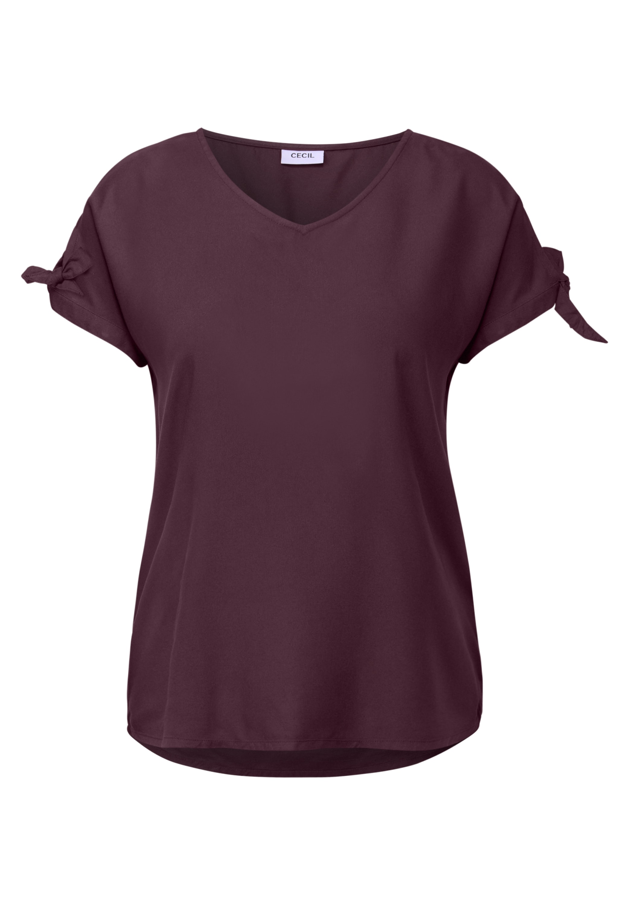 Cecil T-Shirt, Blusenshirt mit gerundetem V-Ausschnitt