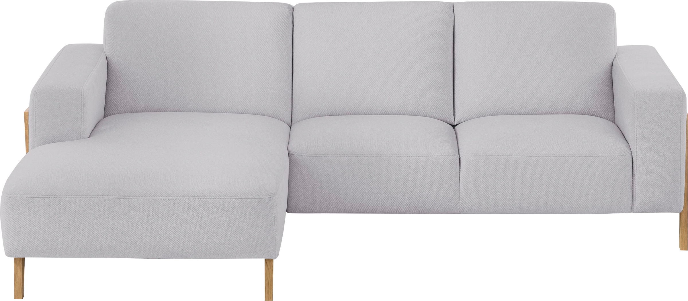 exxpo - sofa fashion Ecksofa »Starr, modern und klassisches Design, hochwertige Verarbeitung, bequem«, L-Form, wahlw. elektrische Sitztiefenverstellung, Massivholzfüße