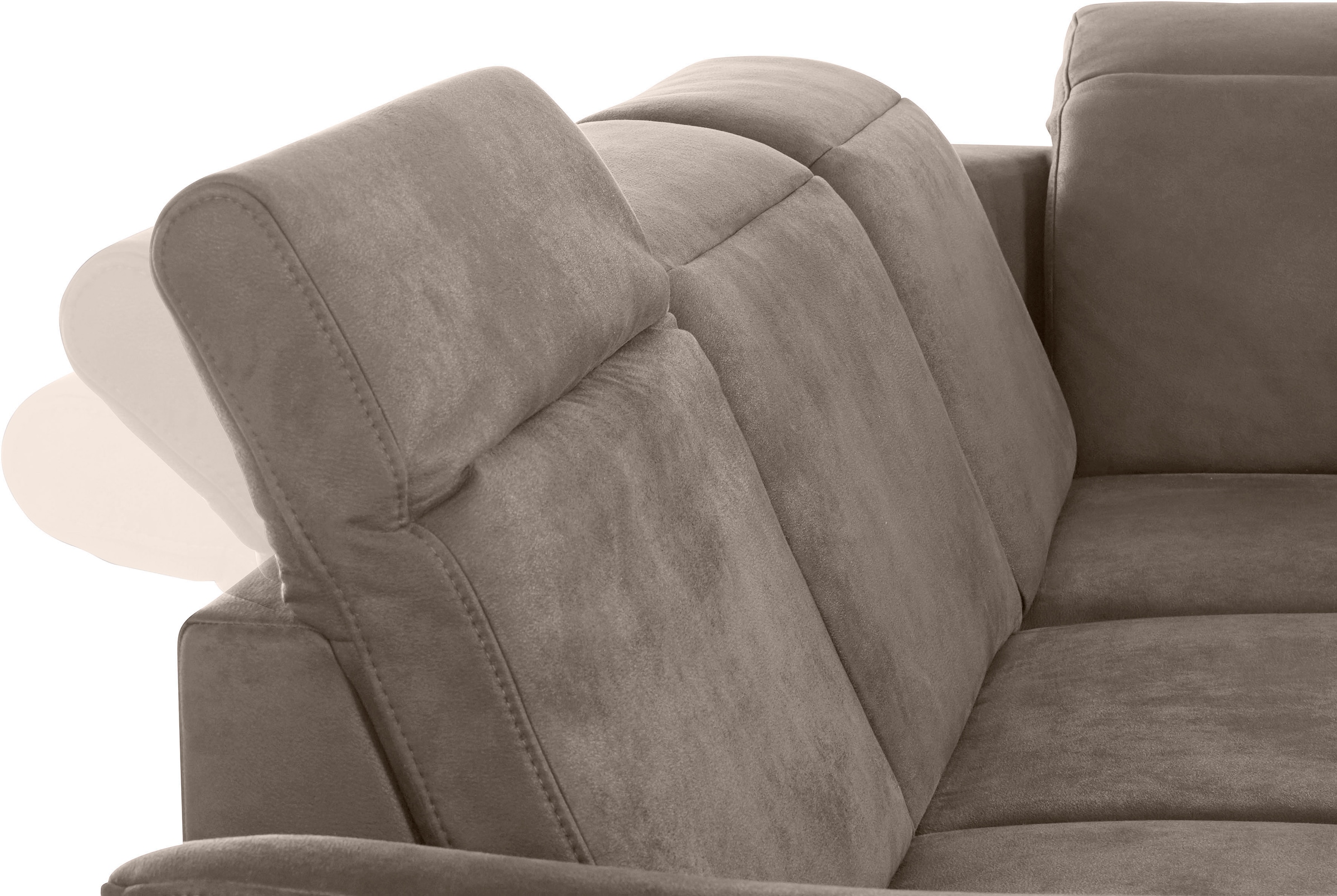 sit&more Ecksofa »Darwin L-Form«, inklusive Federkern, wahlweise mit Kopfteilverstellung, Bettfunktion
