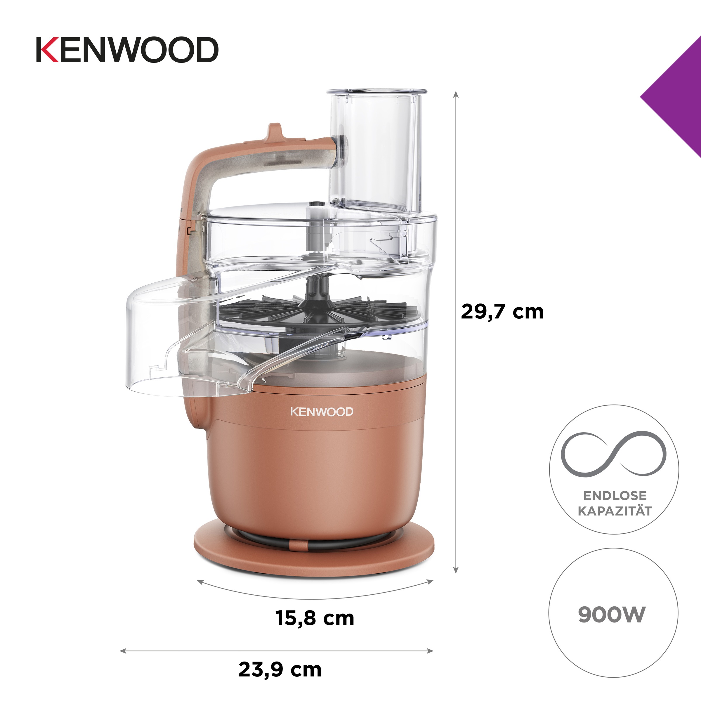 Kenwood Küchenmaschine »MultiPro Go FDP23.140GY« Kompakt-Küchenmaschine zum Schneiden, Reiben, Pürieren & Teig Kneten