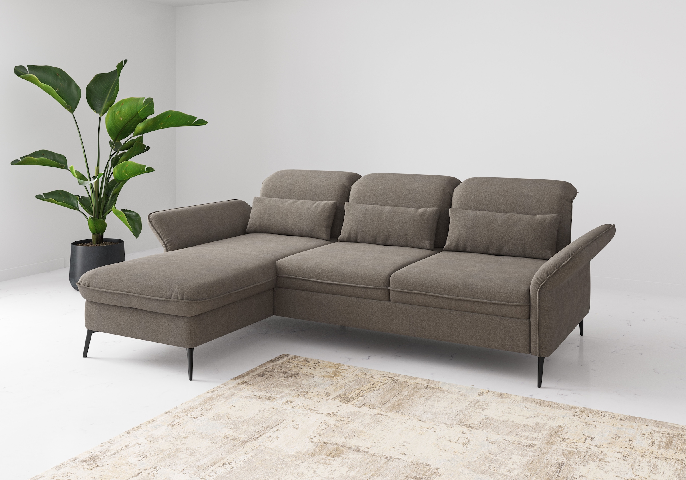 sit&more Ecksofa »Emely, inkl. Sitztiefenverstellung« wahlweise mit Bettfun günstig online kaufen