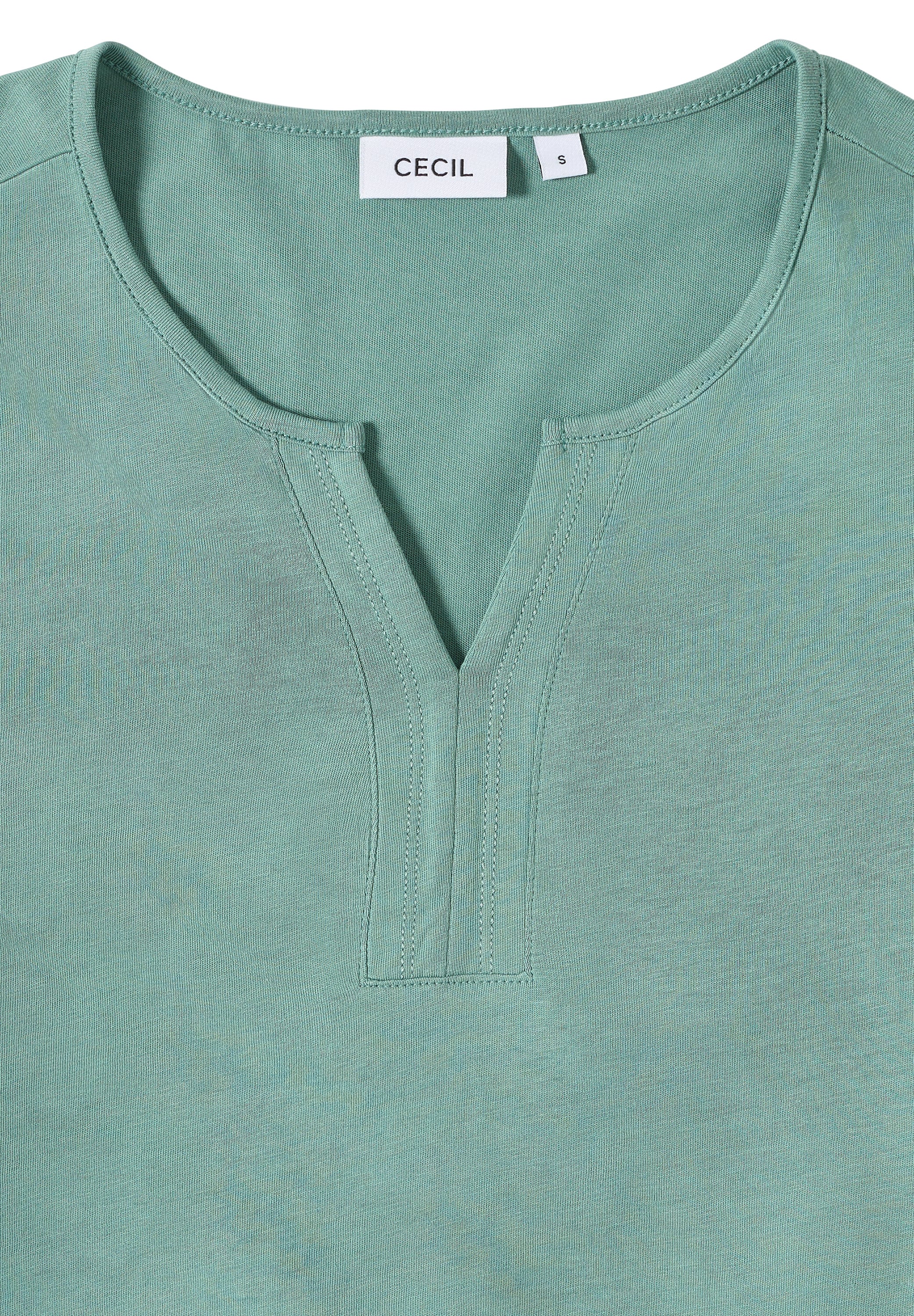 Cecil Tunikashirt Split Neck, unifarben