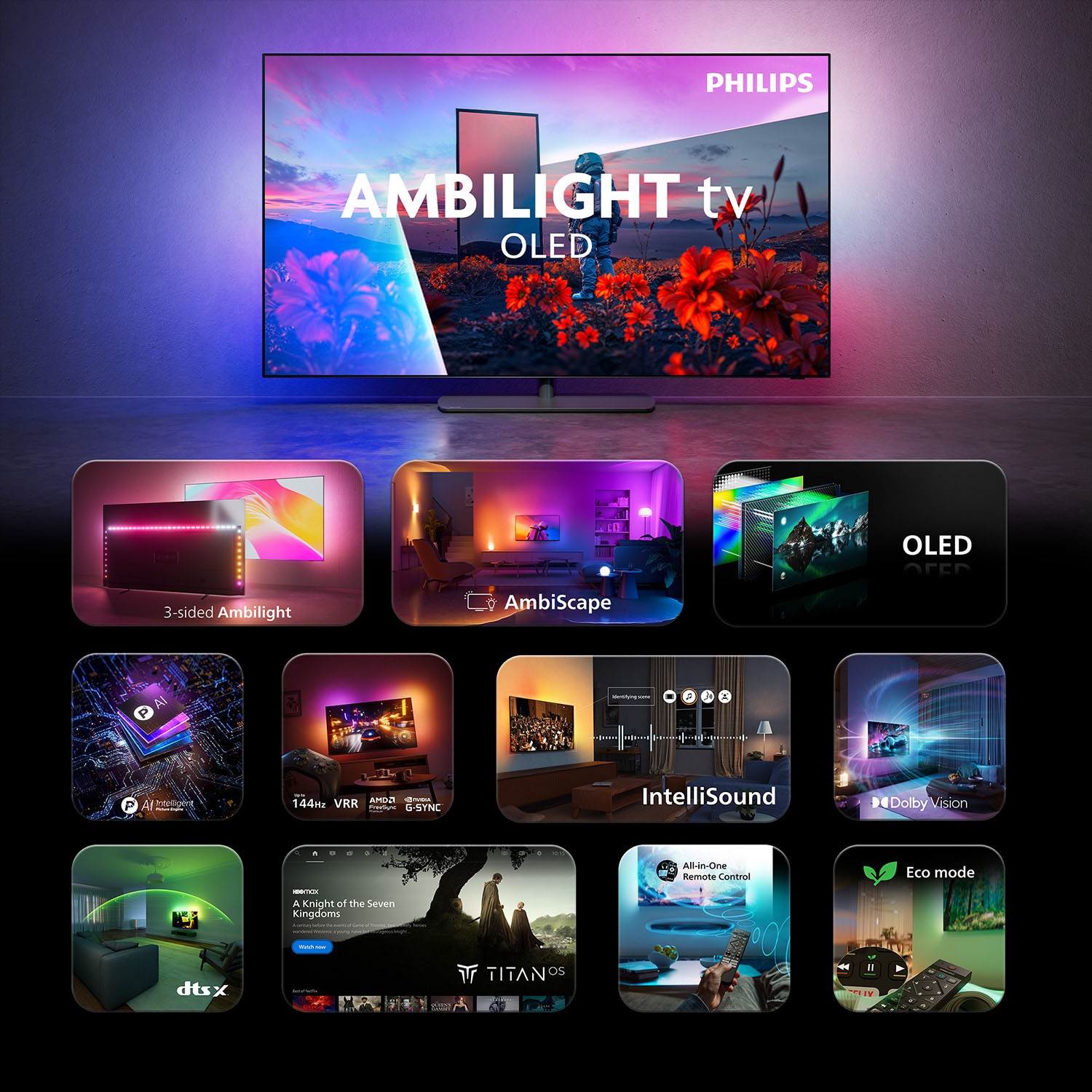 Philips OLED-Fernseher »55OLED811/12« 139 cm/55 ″ Smart-TV
