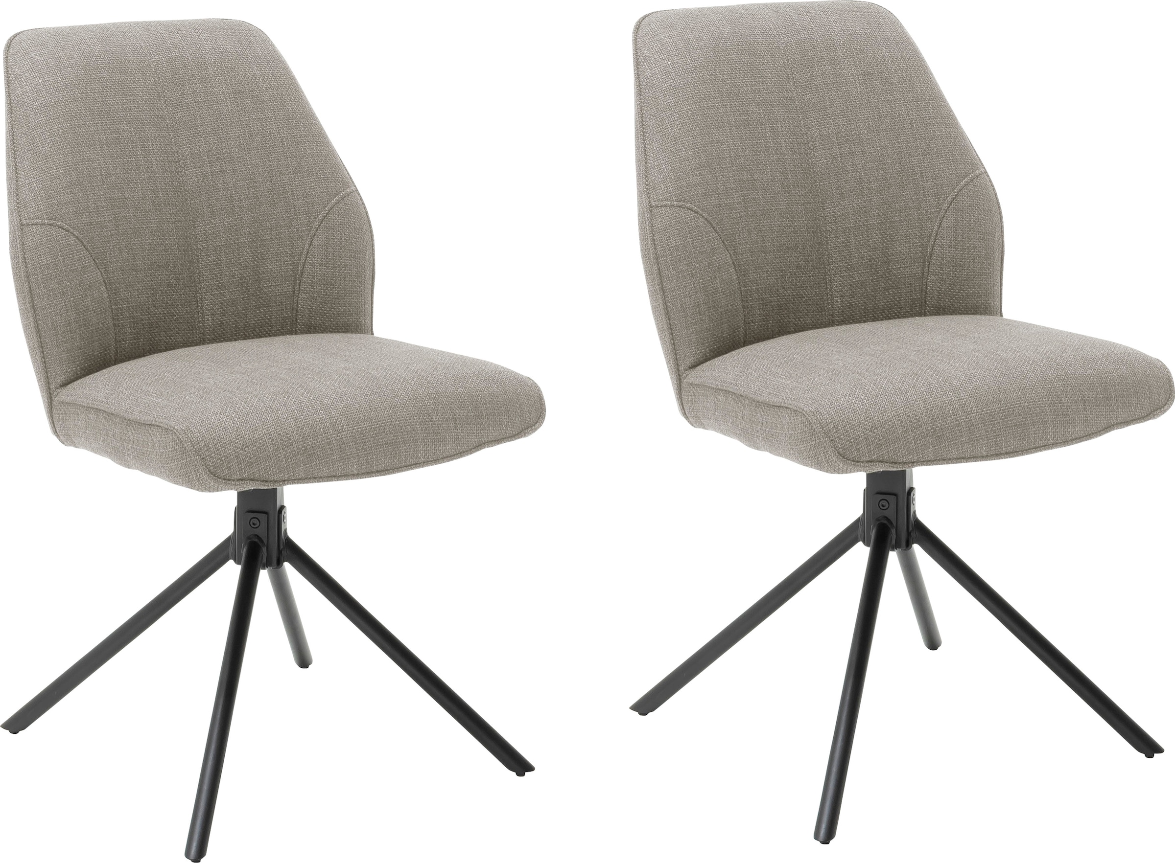 MCA furniture 4-Fußstuhl »Pemba«, (Set), 2er-Set, bis auf 120 Nivellierung, kg 2 belastbar Stuhl St., Raten 180°drehbar mit kaufen