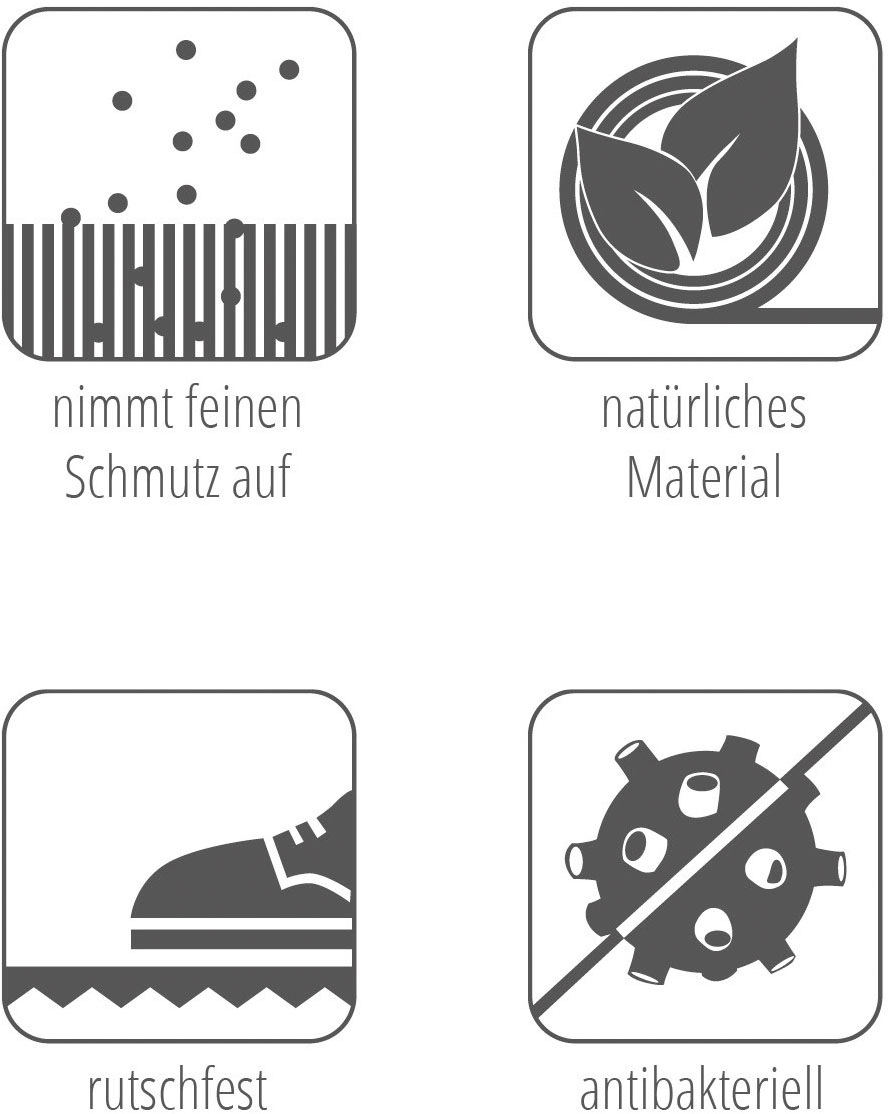 ASTRA Fußmatte »Kokosvelours«, rechteckig, 15 mm Höhe, Kokos Türmatte, rutschfest, schmutzabweisend