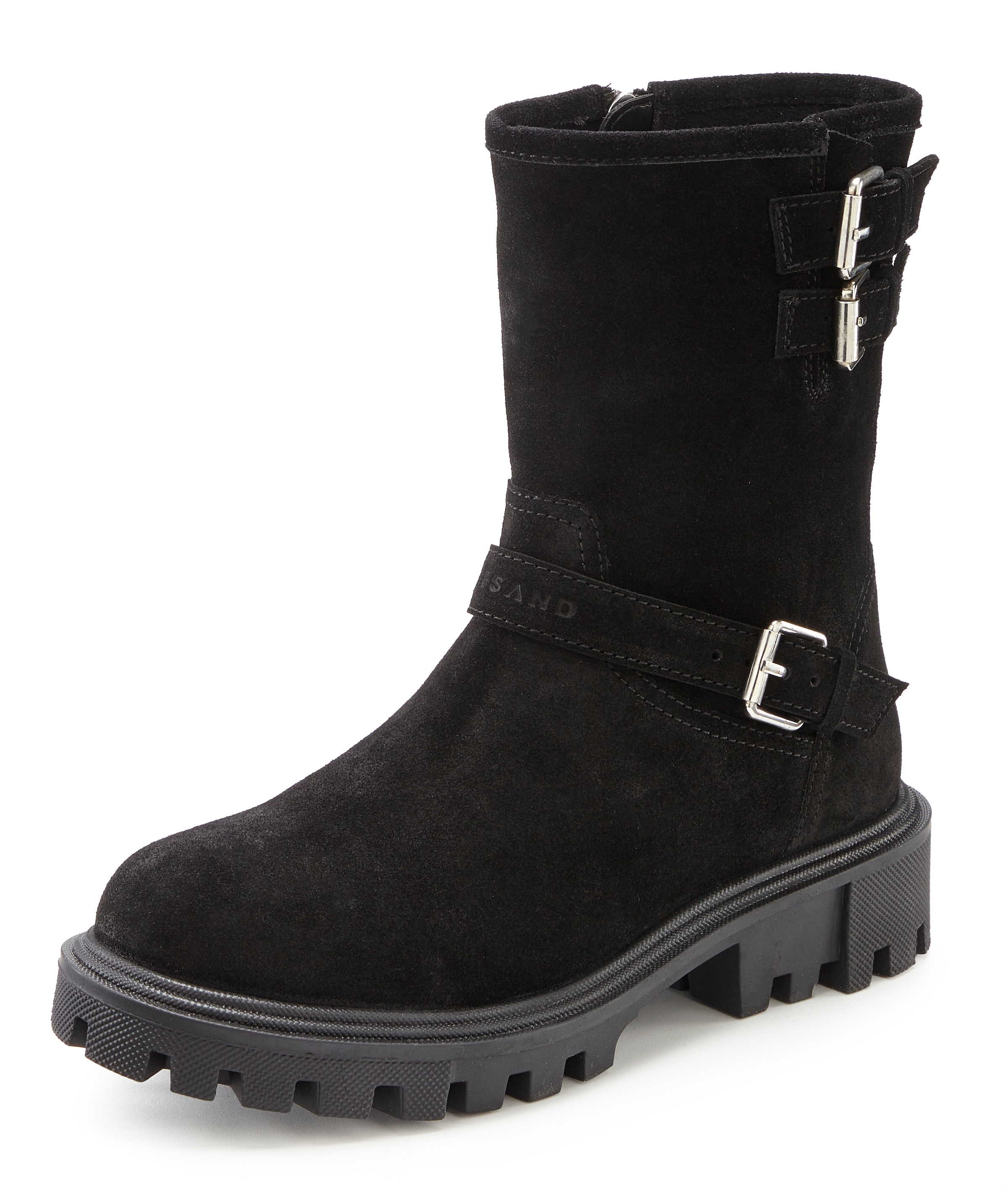 Elbsand Stiefelette »Stiefel, Boots, Bikerboots«  aus Leder mit trendigen Zierschnallen