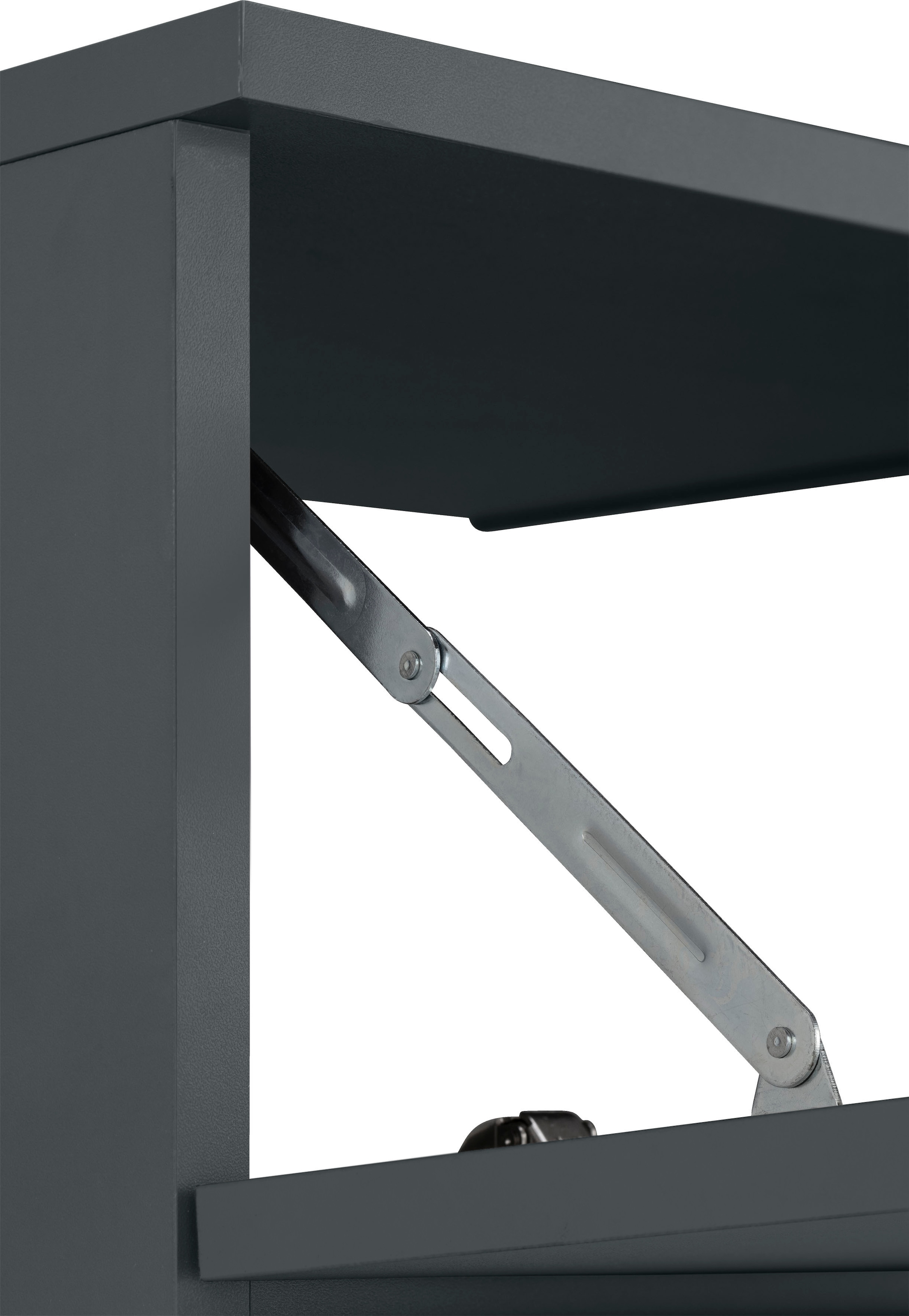 INOSIGN Waschbeckenunterschrank »Skara«, mit Klappe und Schubkasten, schwarze Griffe, Breite 80 cm, Höhe 55 cm