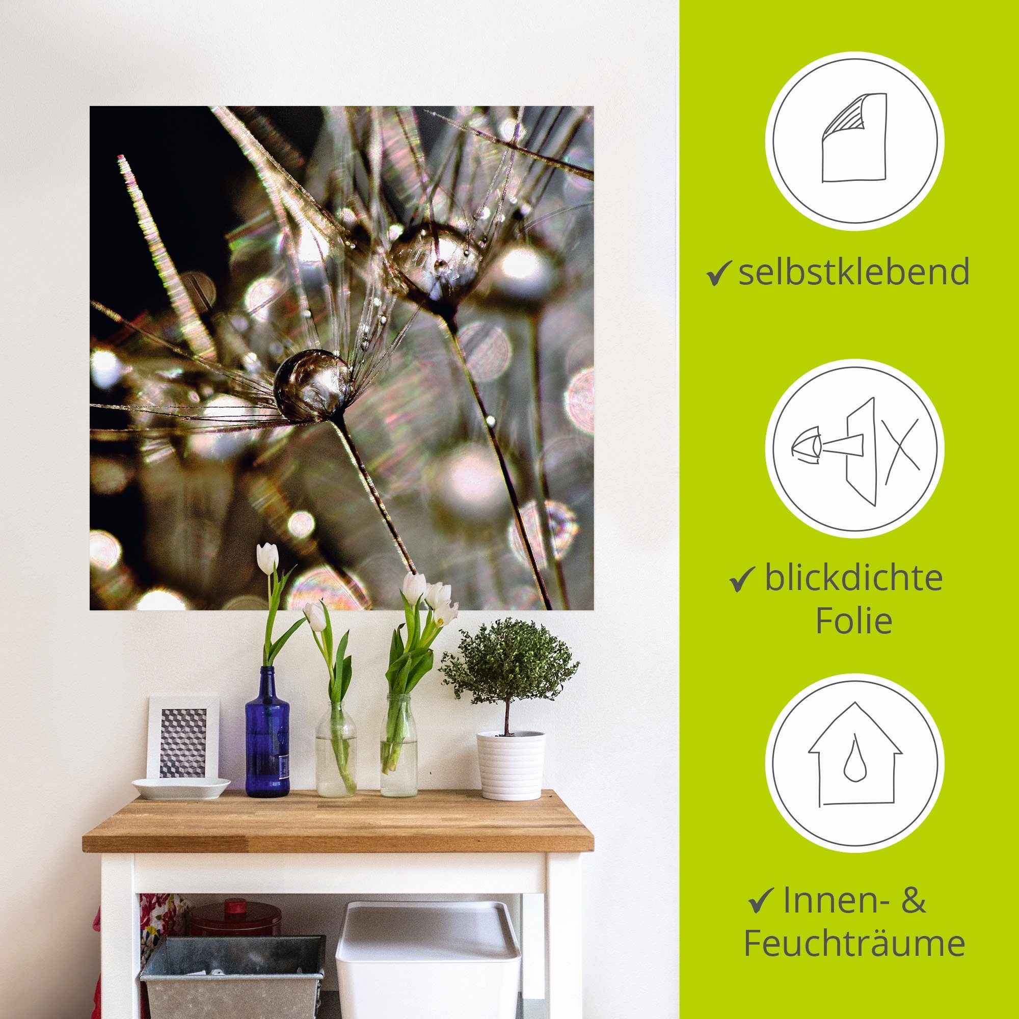 Artland Wandbild »Pusteblume abstrakt«, Blumen, (1 St.), als Leinwandbild, Poster, Wandaufkleber in verschied. Größen