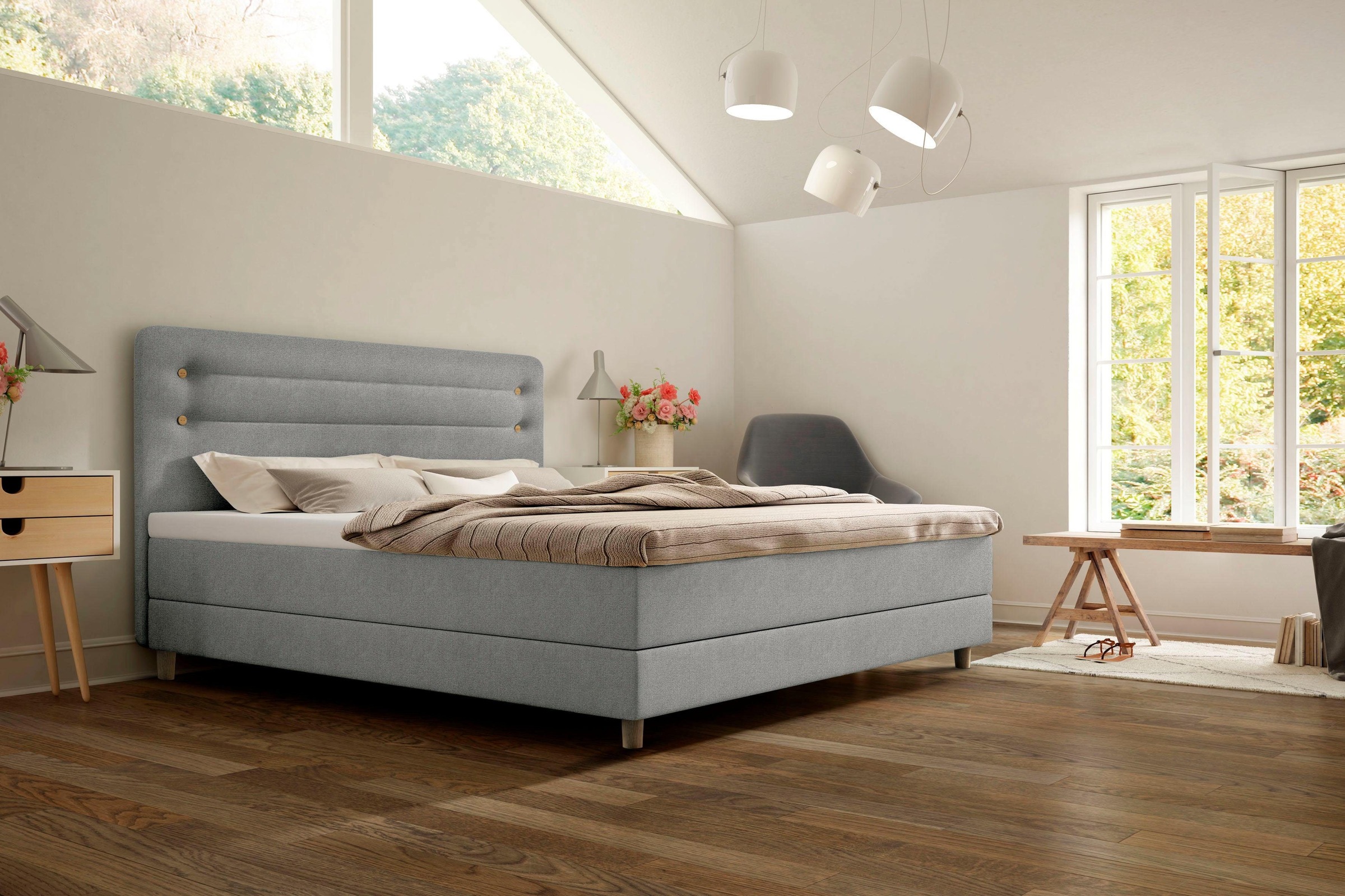 Bild von Schlaraffia Boxspringbett »Fidelio«, inkl GELTEX® Next Topper, Holzfuß in Eiche