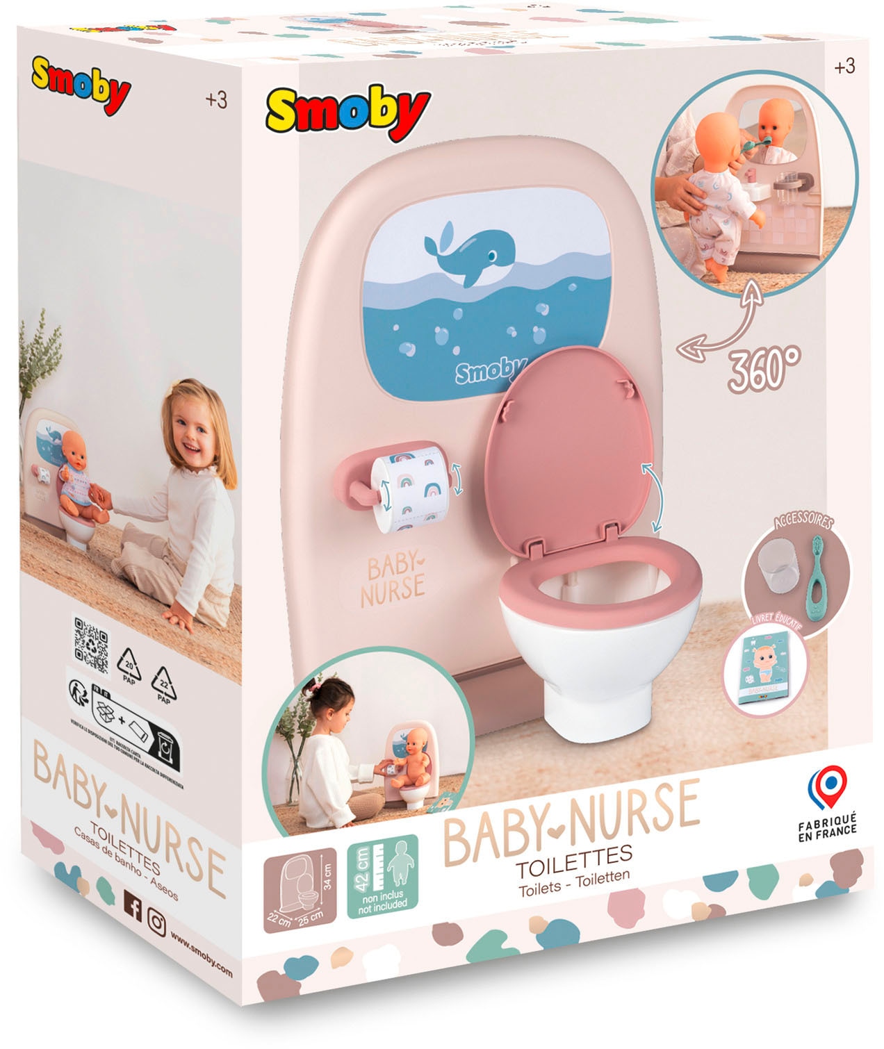 9. Bild von Smoby Puppen Pflegecenter »Baby Nurse, Puppen-Badezimmer«, Made in Europe