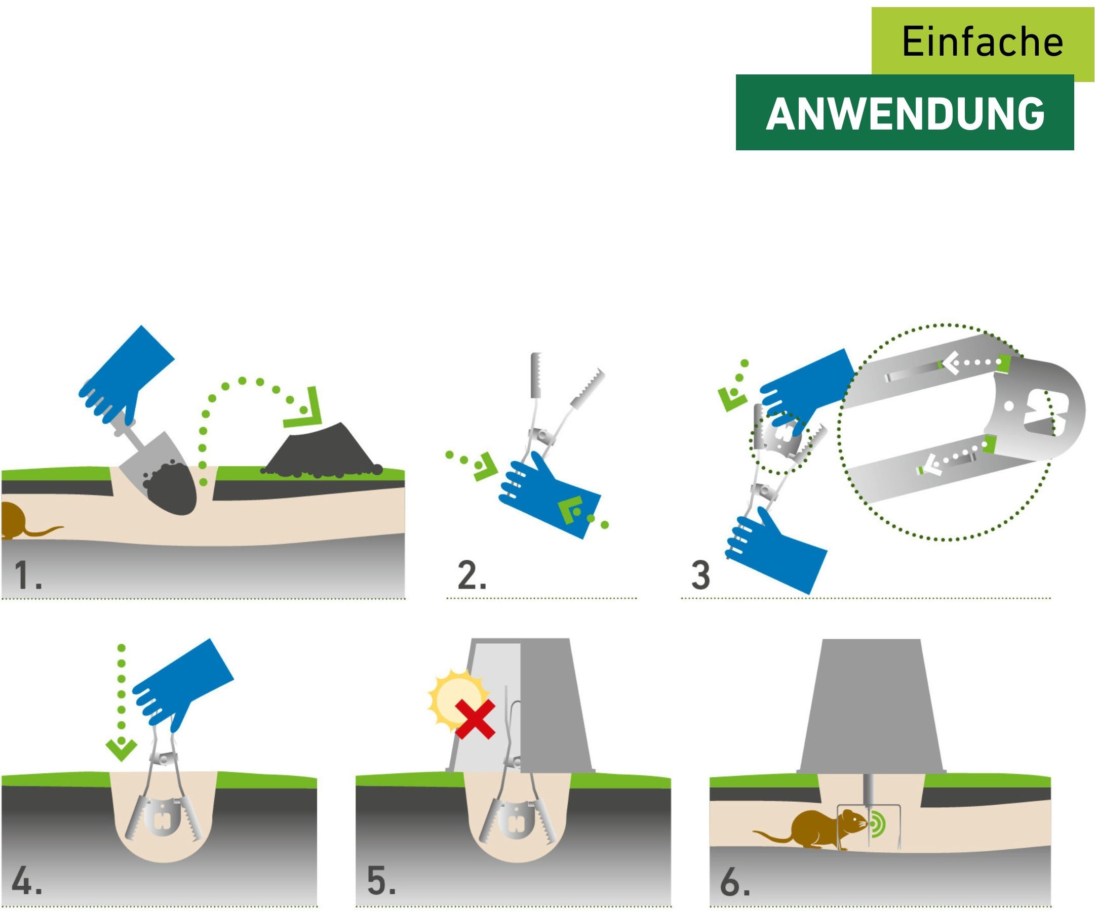 Windhager Schlagfalle »für Wühlmausgänge, Zangen-Wühlmausfalle« Schnappfalle wiederverwendbar, verzinkt, silber