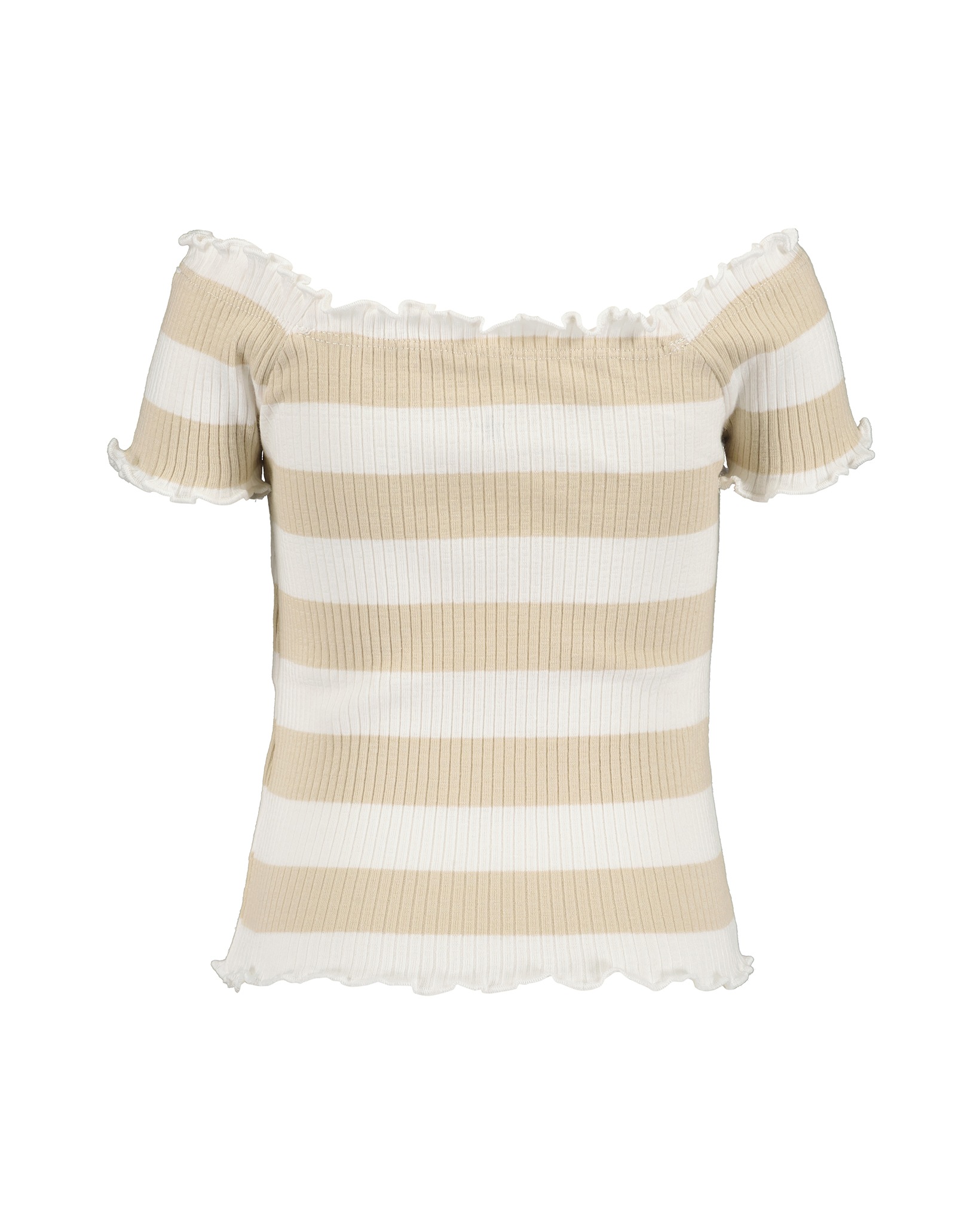 Blue Seven Carmenshirt, (Packung, 2 tlg.), mit gewellten Kanten und romantischem Carmen-Ausschnitt