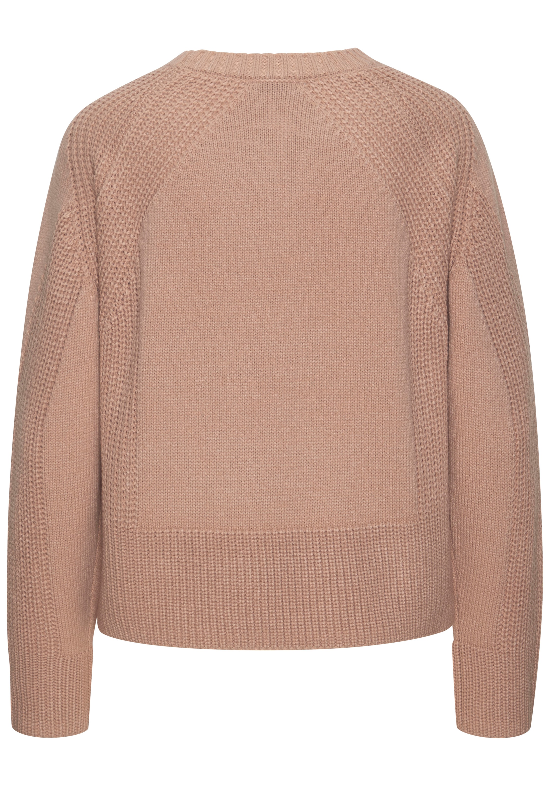 LASCANA Strickpullover, mit Grobstrick-Details, Damen Pullover mit Rundhals