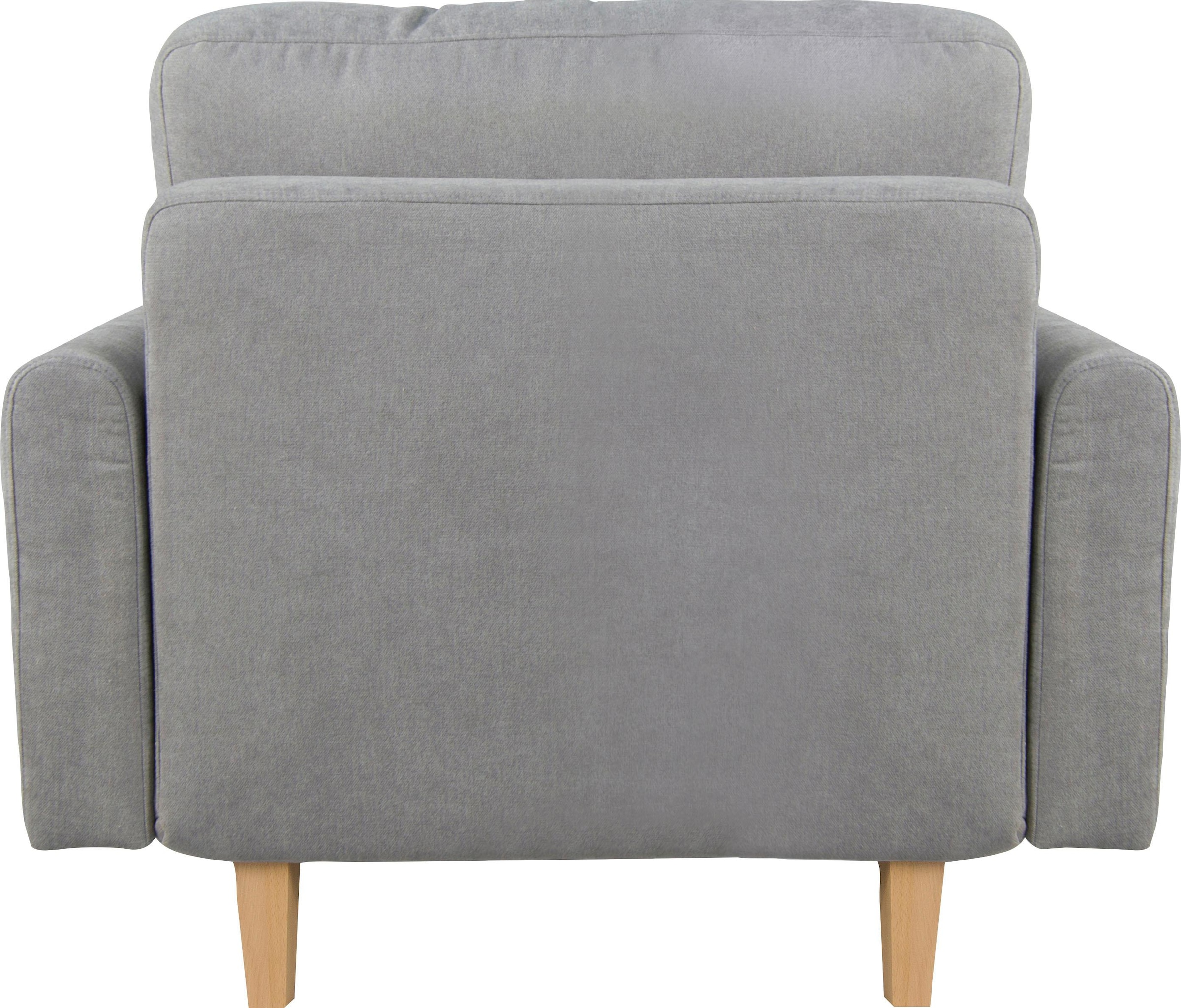 Home affaire Sessel »TRIPLO Relaxsessel mit Wellenunterfederung, Maße B/T/H: 95/100/89 cm«, Polstersessel mit Steppung im Rückenkissen, hohe Qualität