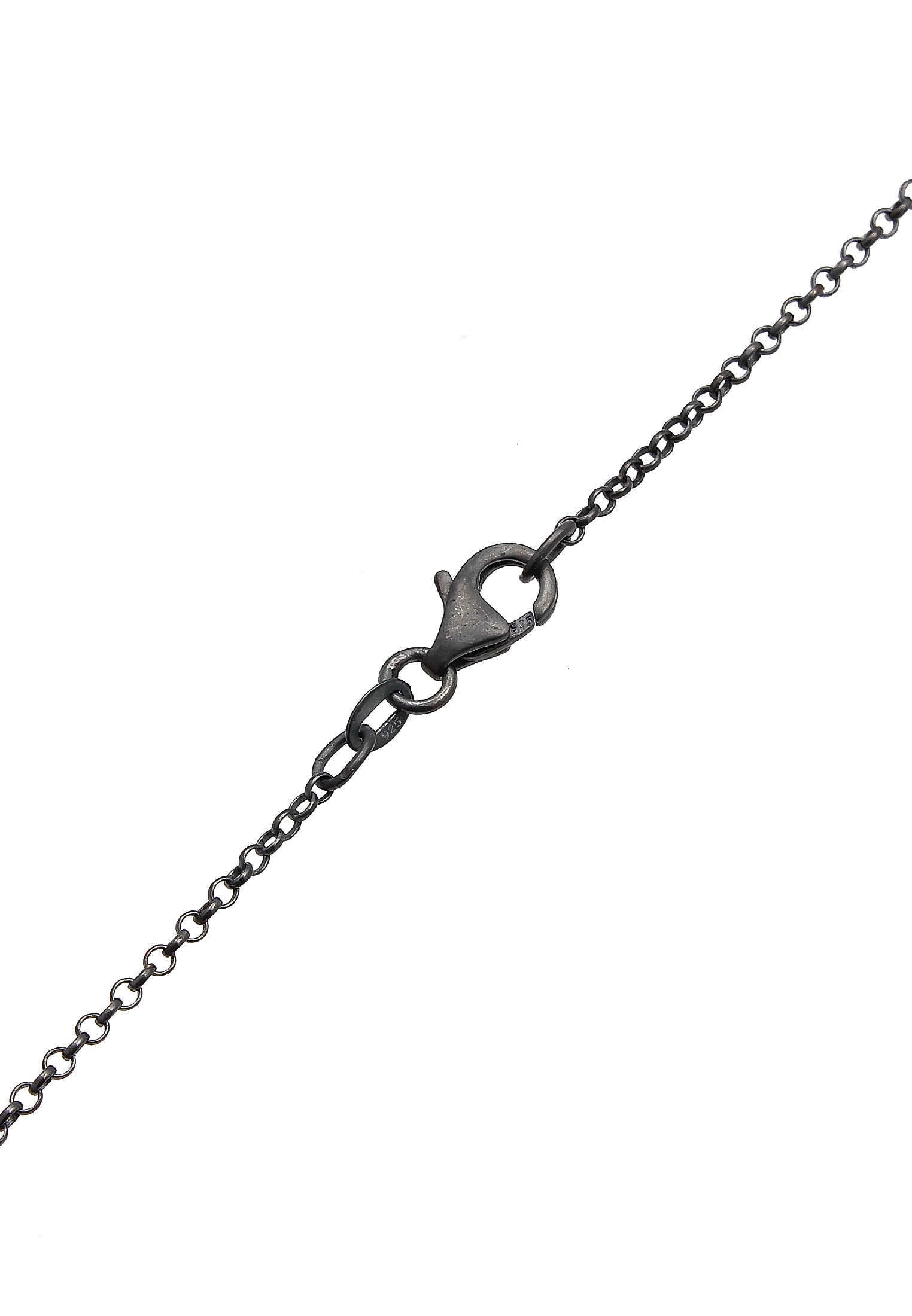 Kuzzoi Lange Kette »Herren mit Kreuz Oxidiert Massiv 925 Silber«