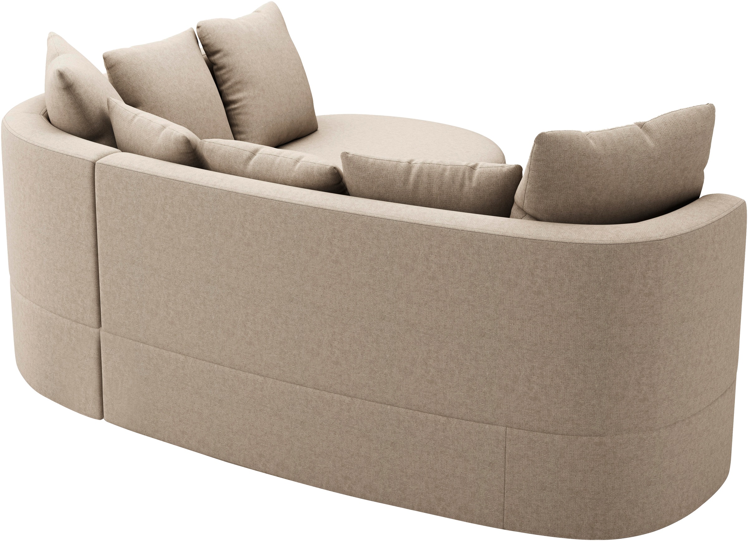 sit&more Ecksofa »Samba L-Form«, moderne organische Form, inkl. 7 loser Rückenkissen