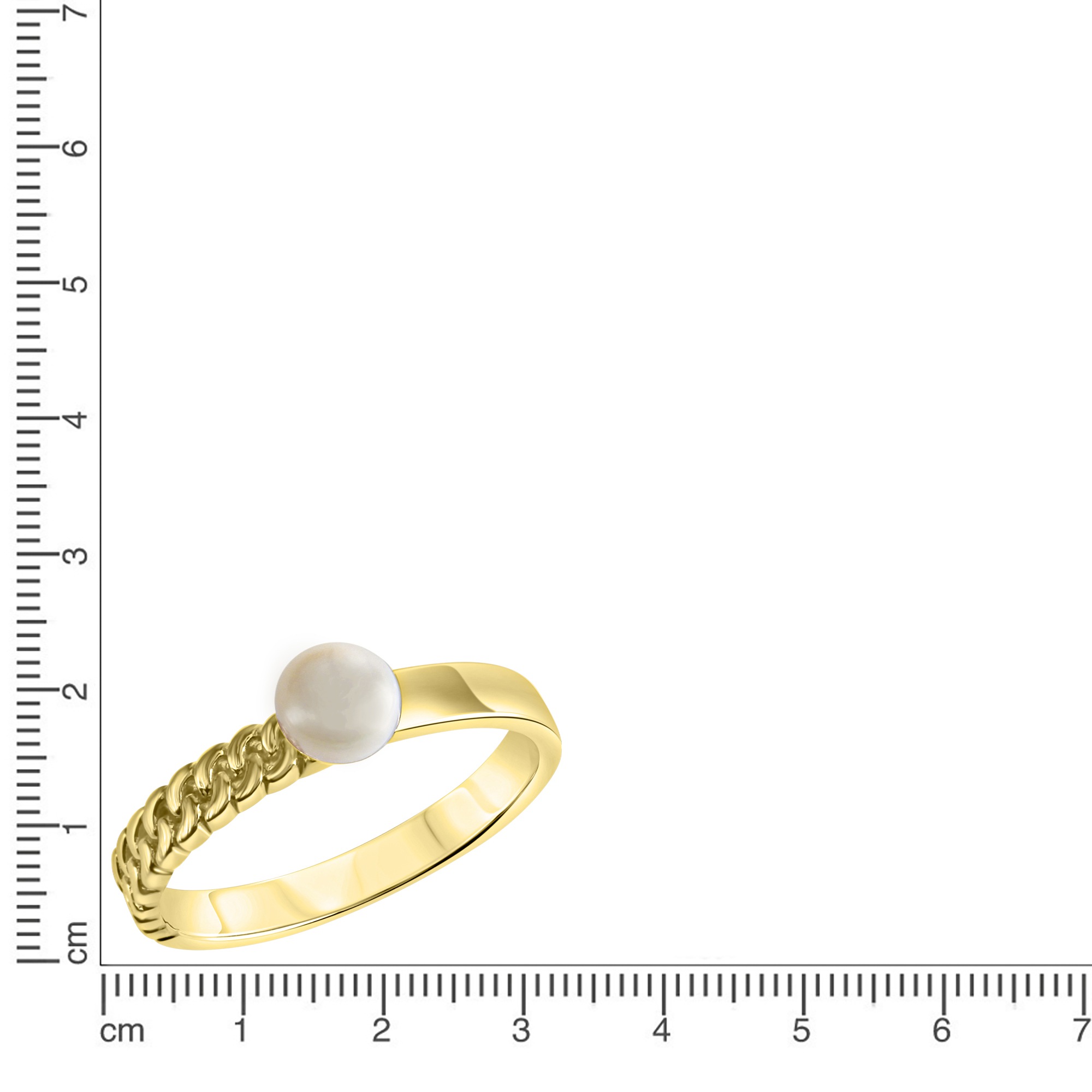 CELESTA Fingerring »925 Silber vergoldet mit Süßwasserzuchtperlen«