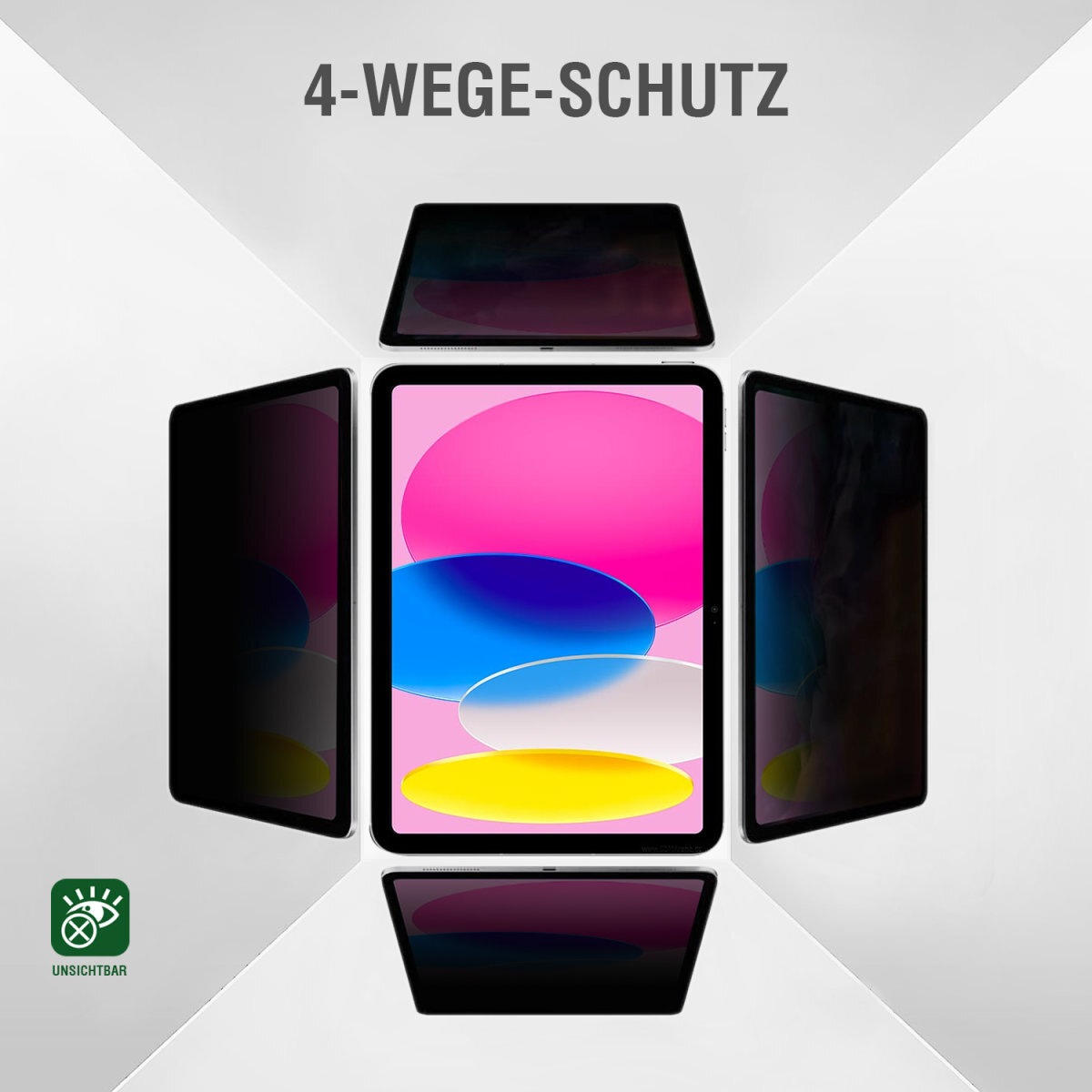 4smarts Displayschutzfolie »Magnetischer Privacy Filter«, für Apple iPad Pro 11 (M4, 2024), Blickschutzfolie, Schutzfolie, Bildschirmschutz, kratz- & stoßfest