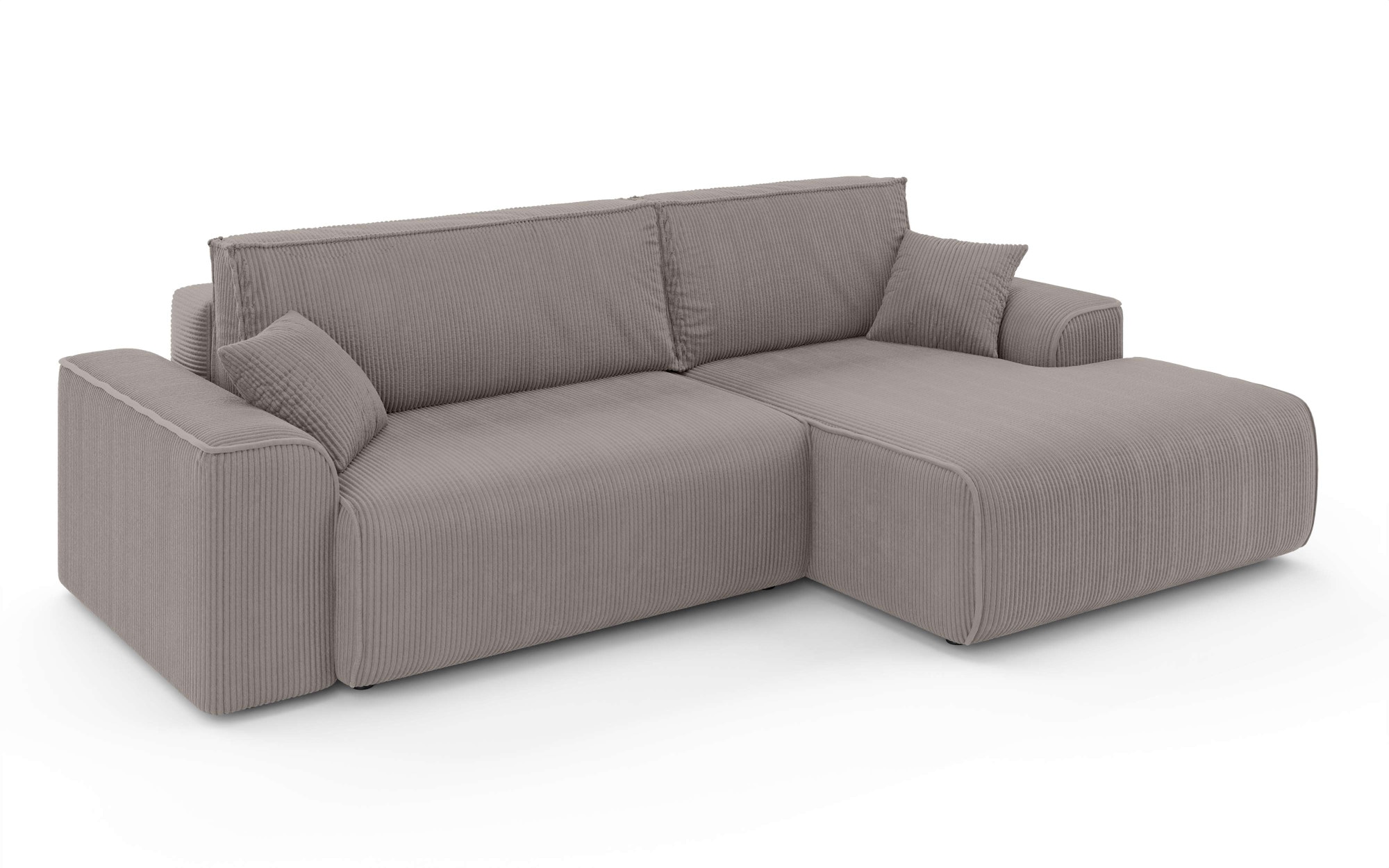 Home affaire Ecksofa »Santenay mit Bettfunktion und Bettkasten, Maße: B/T/H 266/164/90 cm«, L-Form mit Wellenfederung, Schlaffläche: 140x213 cm, auch in Cord