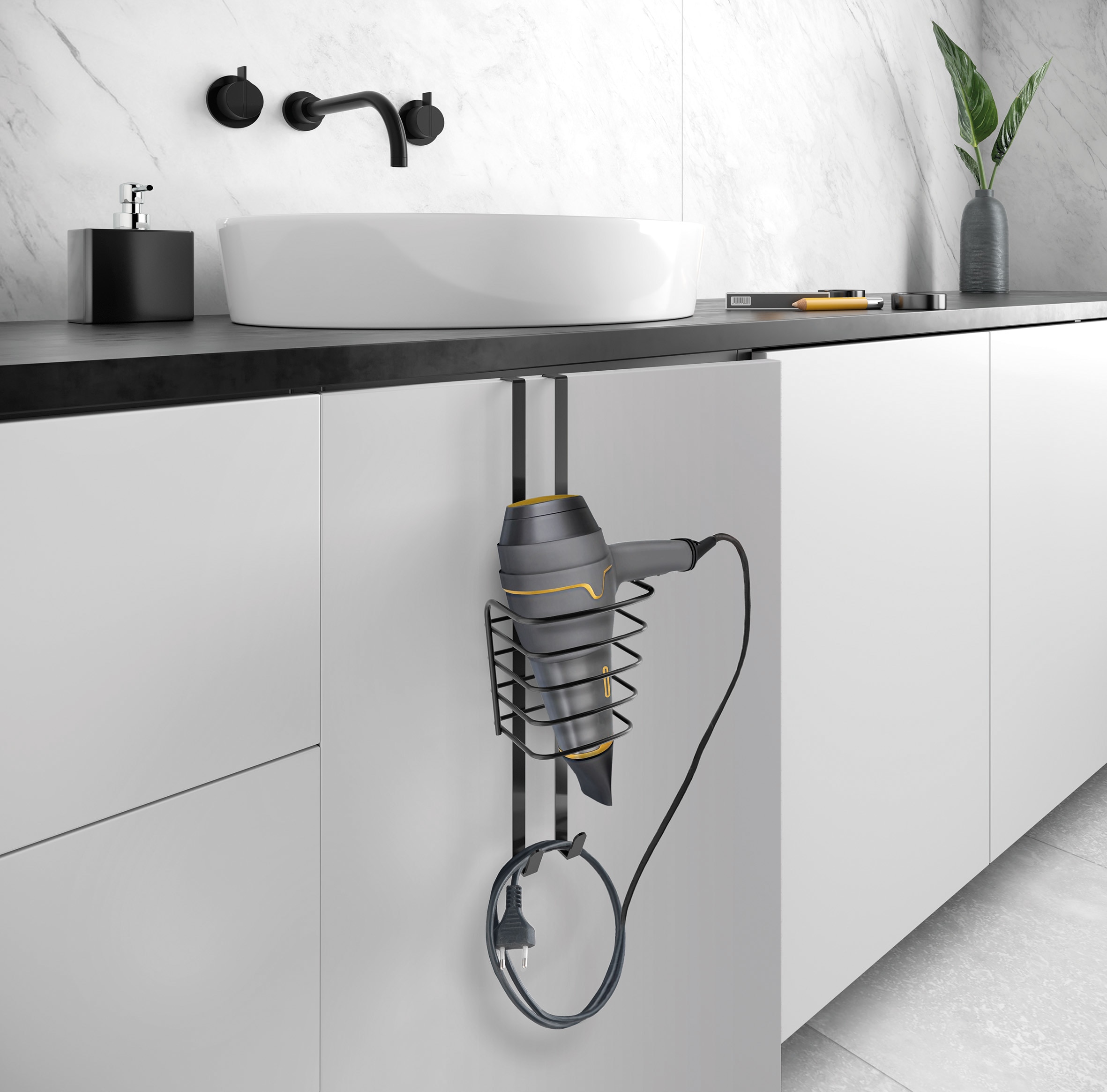 Metaltex Haartrocknerhalter »Lava«, exclusive TouchTherm® Beschichtung