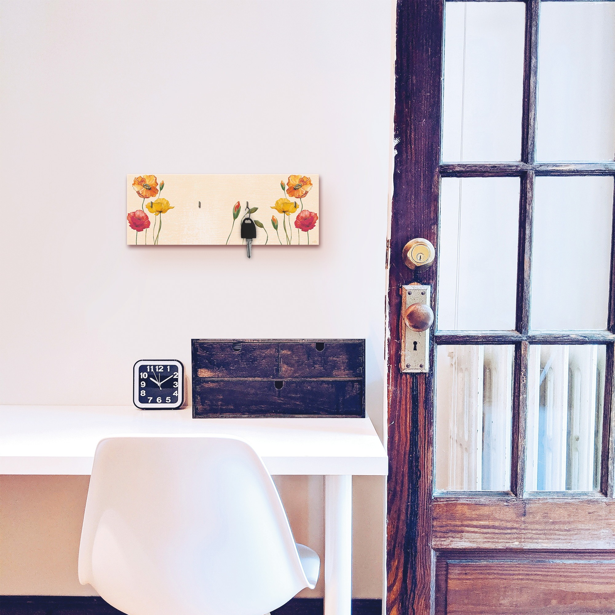 Artland Hakenleiste »Bunte Mohnblumen«, MDF