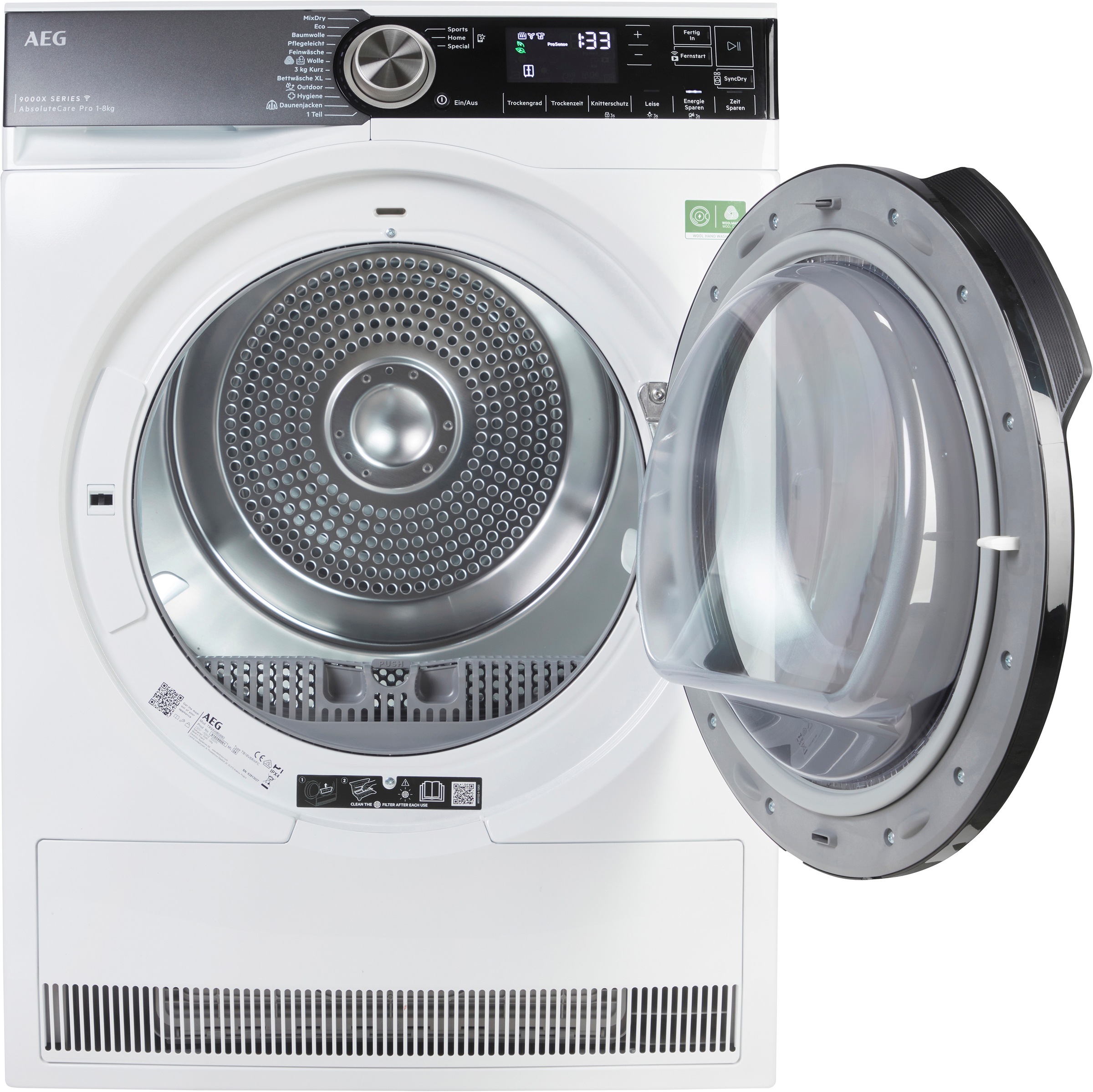AEG Wärmepumpentrockner »TR9XW80880« 9000 AbsoluteCare® Plus Dreifach A-Klasse -leise, effizient & trocken ohne Raumfeuchtigkeit