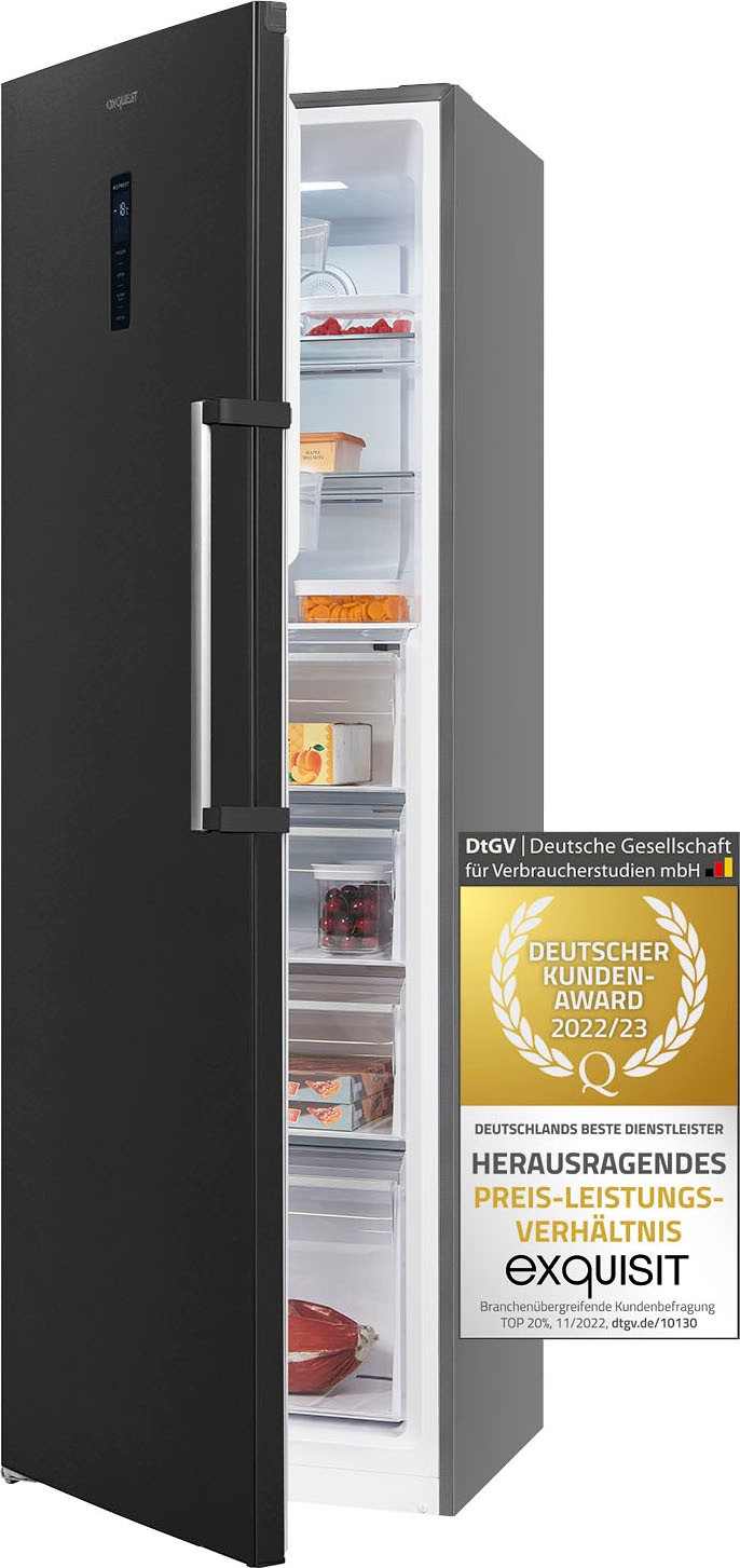 exquisit Gefrierschrank »GS295-NF-H-040D«, 185 cm hoch, 60 cm breit