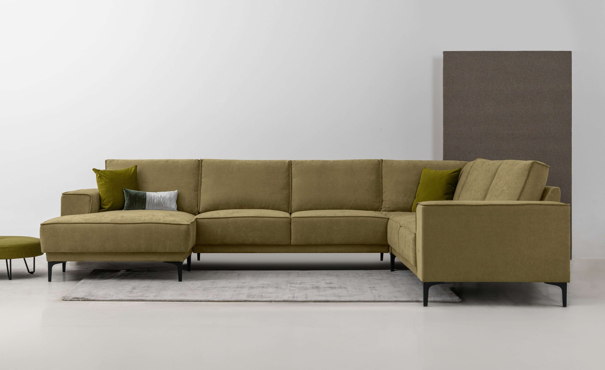 OTTO home Wohnlandschaft »XXL Sofa Oland, Struktur, Flachgewebe, Luxus-Micr günstig online kaufen