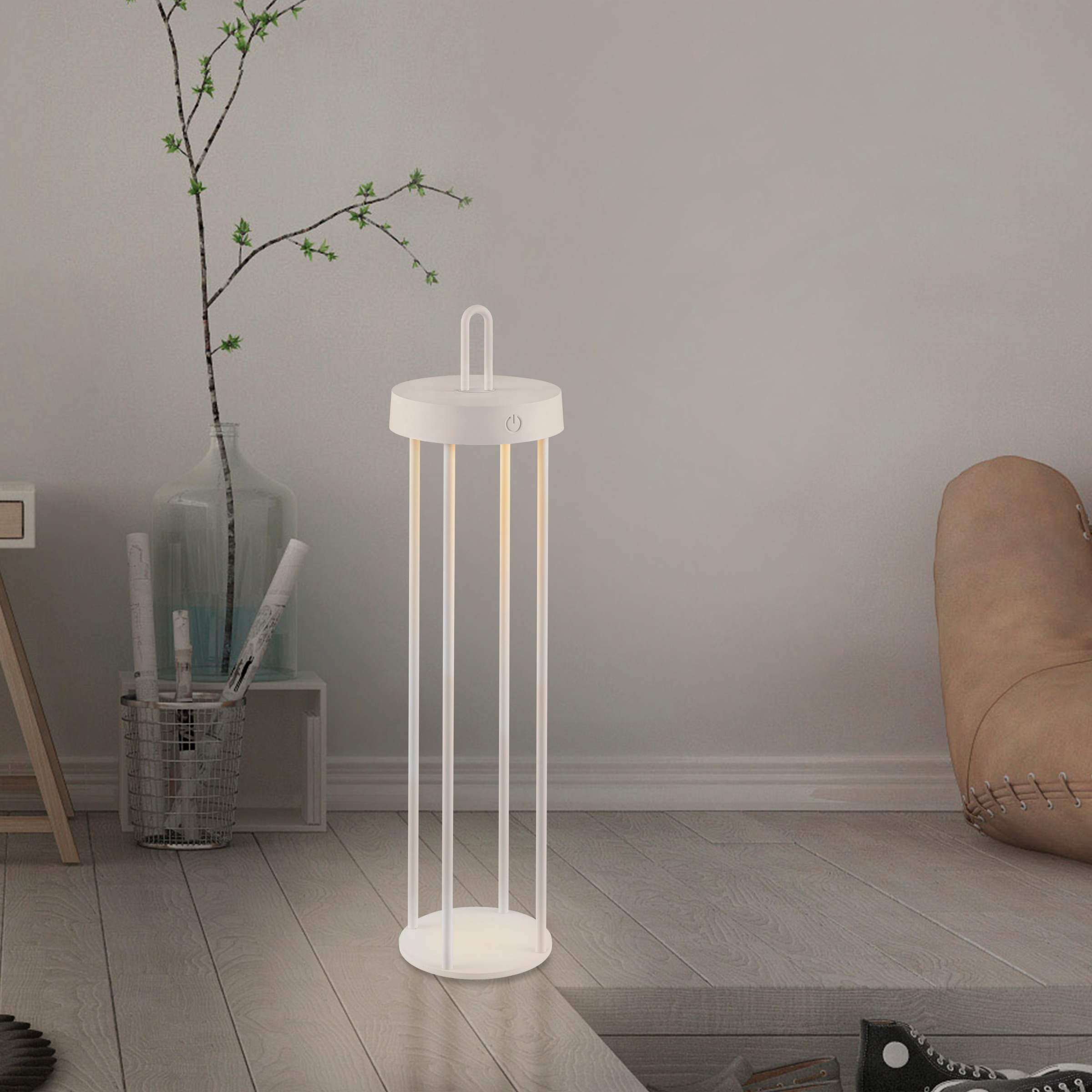 JUST LIGHT Stehlampe »ANSELM«, 1 flammig, Leuchtmittel LED-Modul | LED fest integriert, Akkuleuchte