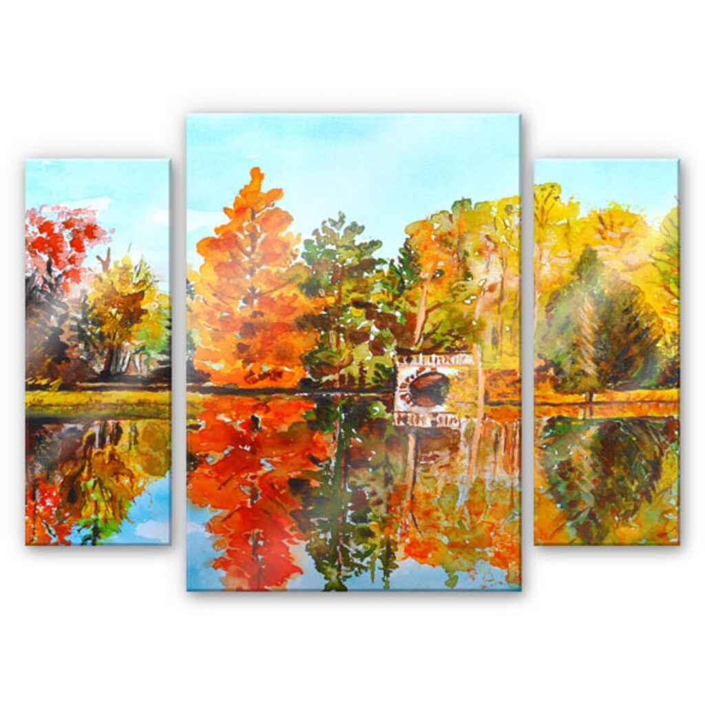 Wall-Art Mehrteilige Bilder »Bunter Sommer (3-teilig)«, (Set, 3 St.)