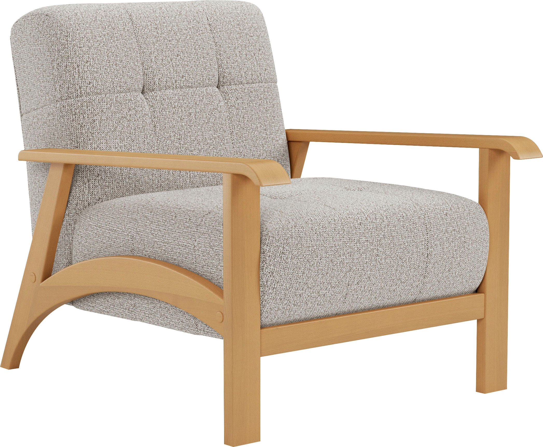sit&more Sessel »Billund«, Armlehnen aus eichefarbigem Buchenholz, verschiedene Bezüge und Farben
