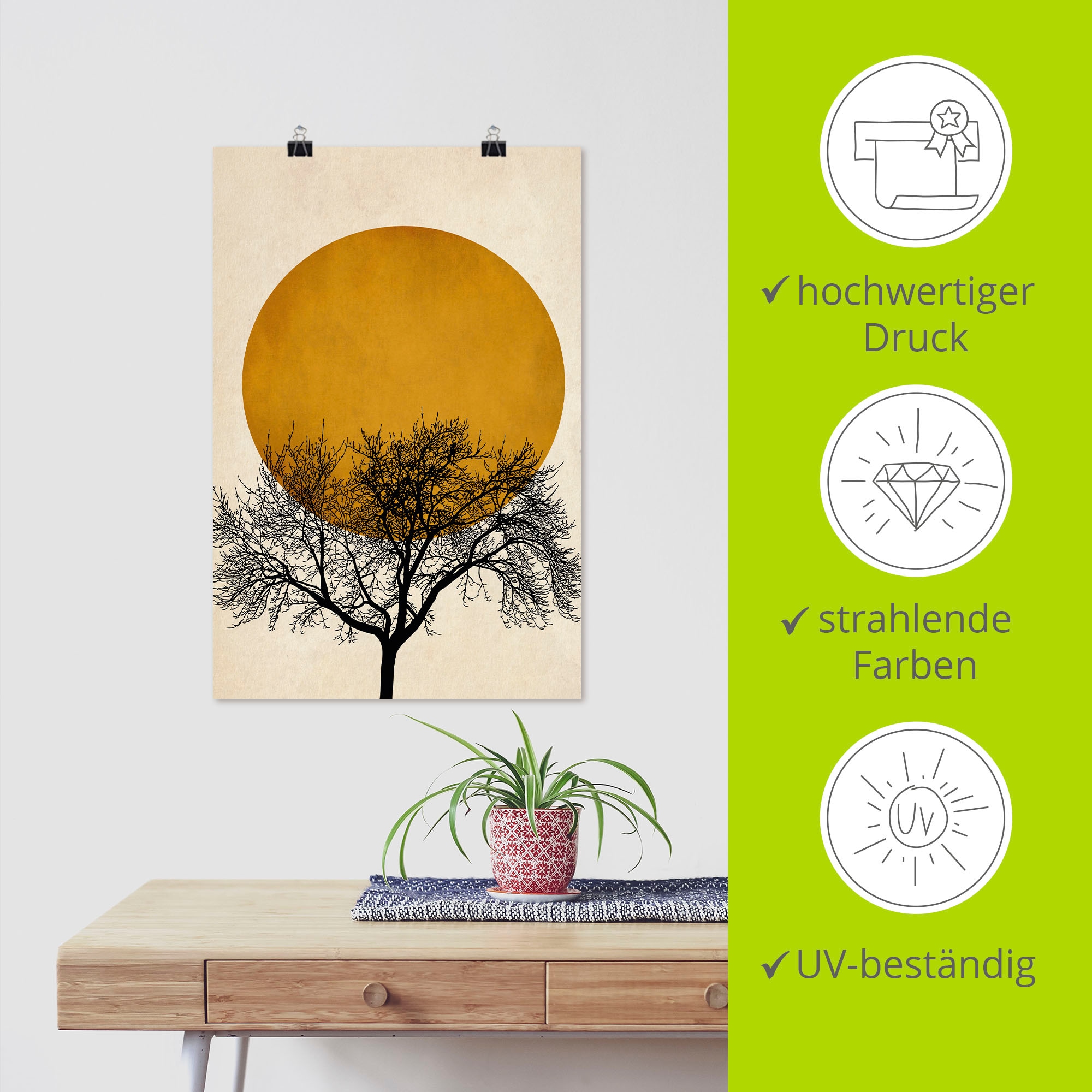 Artland Wandbild »Wintermorgen«, Baumbilder, (1 St.), als Leinwandbild, Poster, Wandaufkleber in verschied. Größen