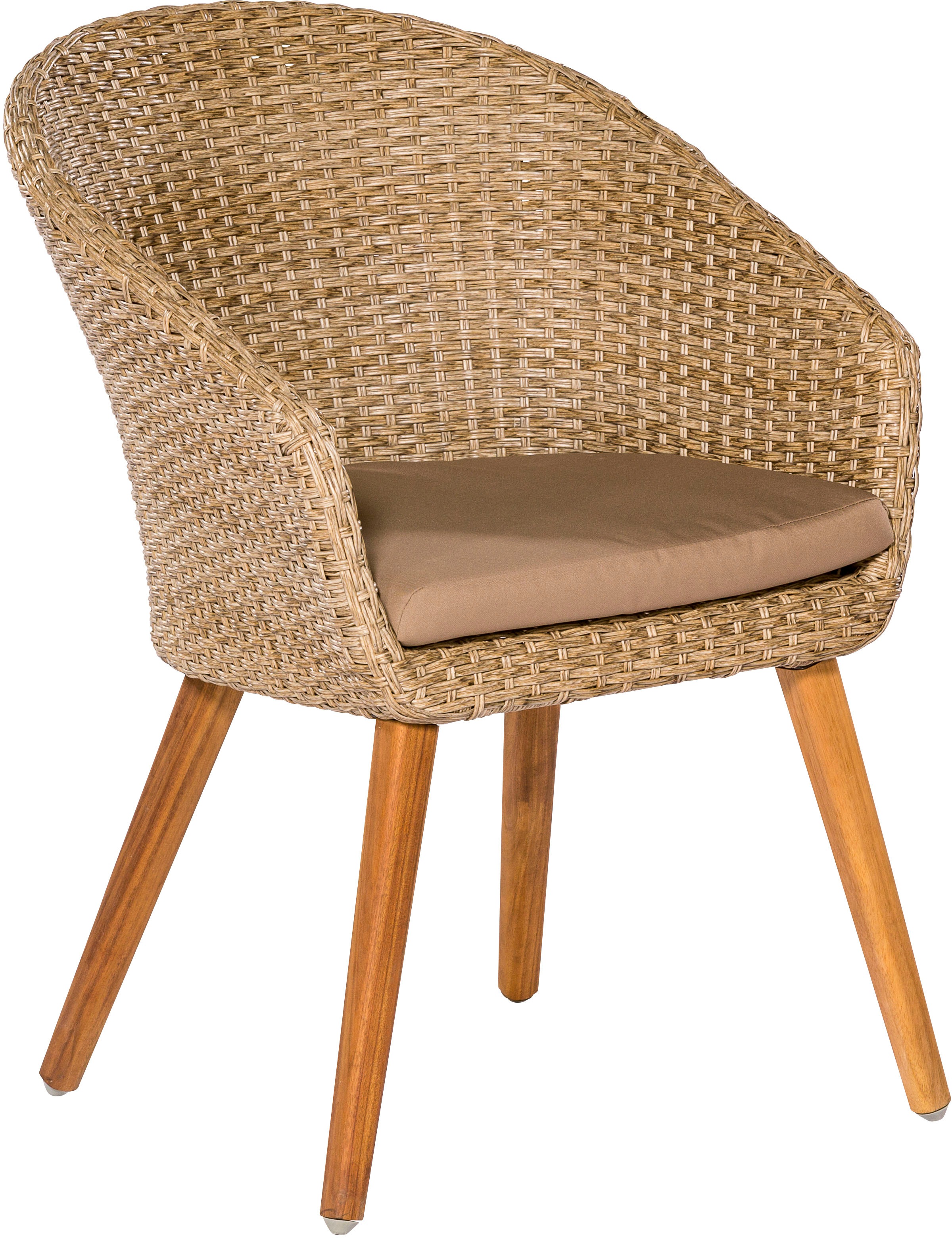 MERXX Garten-Essgruppe »»Arrone««, (Set, 9 tlg., Tisch doppelt ausziehbar: 100x 180/220/260x 75 cm), Sesselbeine aus Akazienholz, Beine 9x9 cm, Tischplatte 3 cm