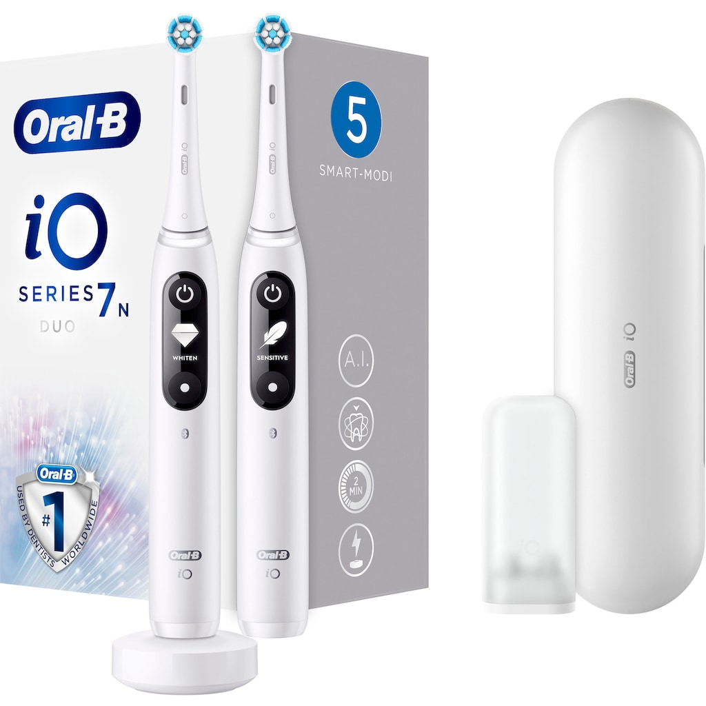 Oral-B Elektrische Zahnbürste »iO Series 7N mit 2. Handstück«, 2 St. Aufsteckbürsten