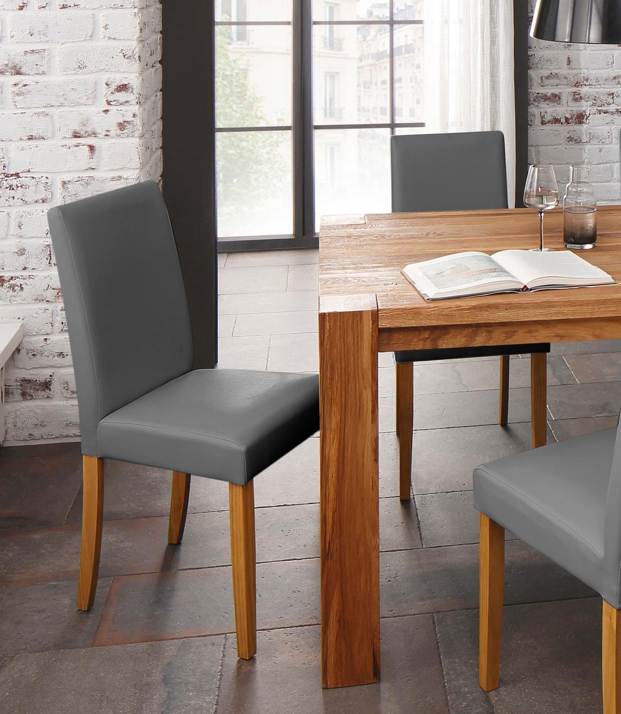Home affaire Esszimmerstuhl »Lucca«, (Set), 2 St., Kunstleder-Polyester günstig online kaufen