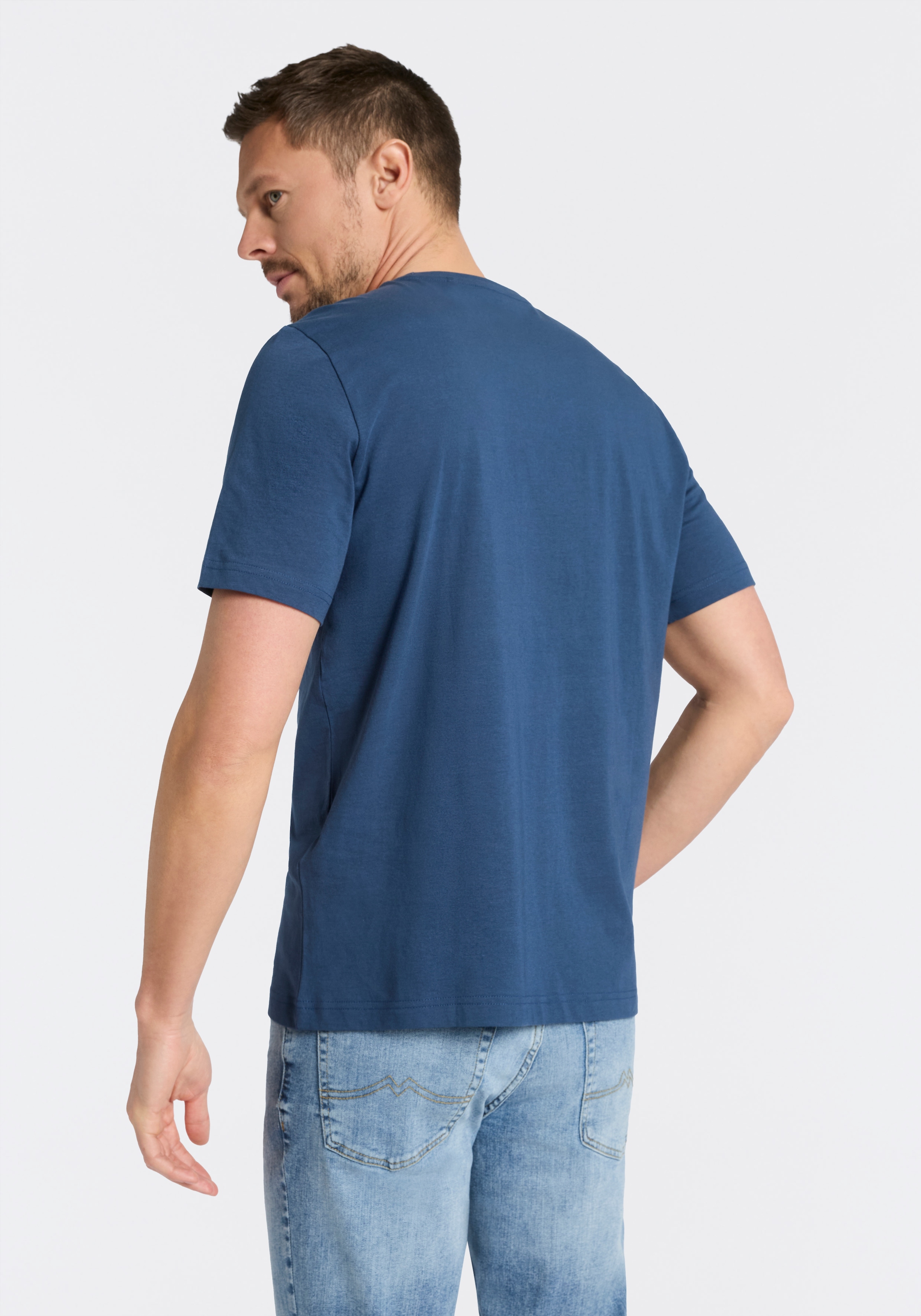 MUSTANG Kurzarmshirt »Alex Logoprint« kurzarm, mit Logoprint