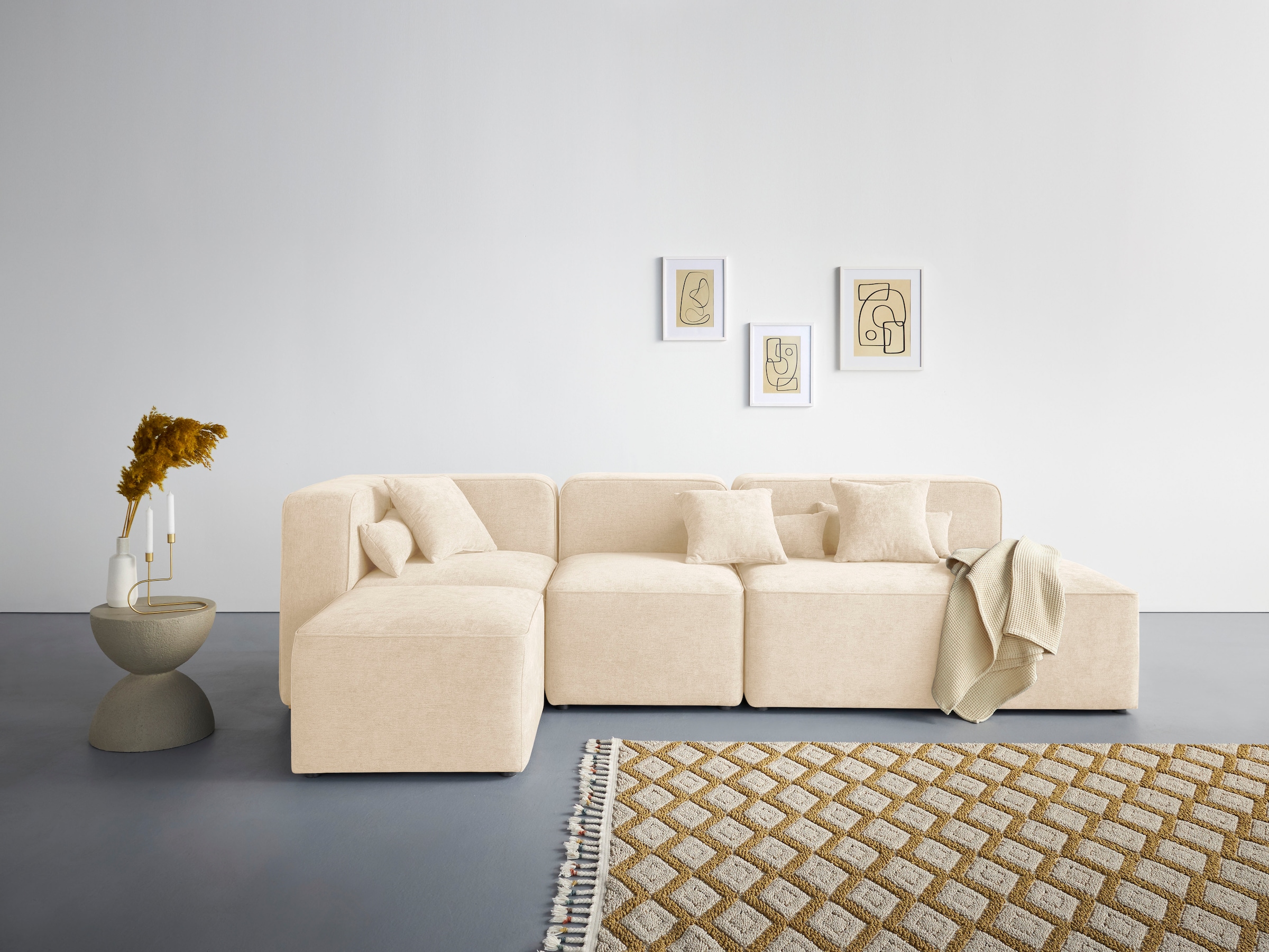 Home affaire Ecksofa »Sundstrup L-Form« Modulserie, individuelle Zusammenst günstig online kaufen
