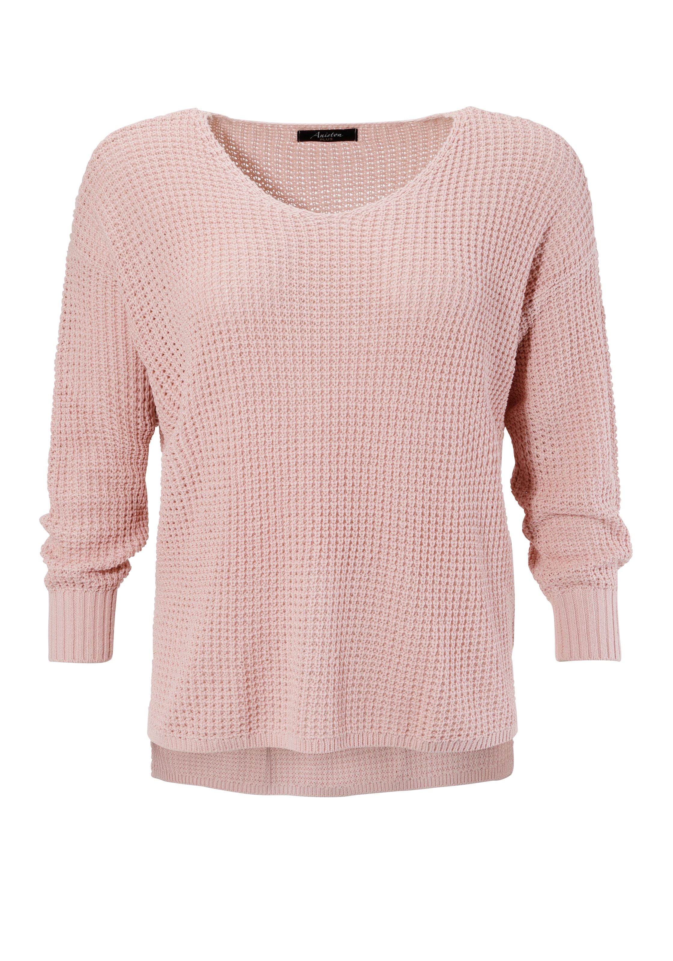 Aniston PLUS Strickpullover, im dezenten Ajour-Strickmuster