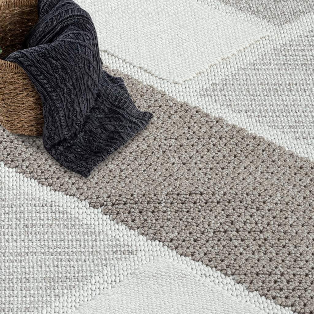 Carpet City Teppich »LINDO 8877«, rund, 11 mm Höhe, Kurzflor, Hochtief-Muster/ 3D-Effekt, Boho-Stil, Wohnzimmer