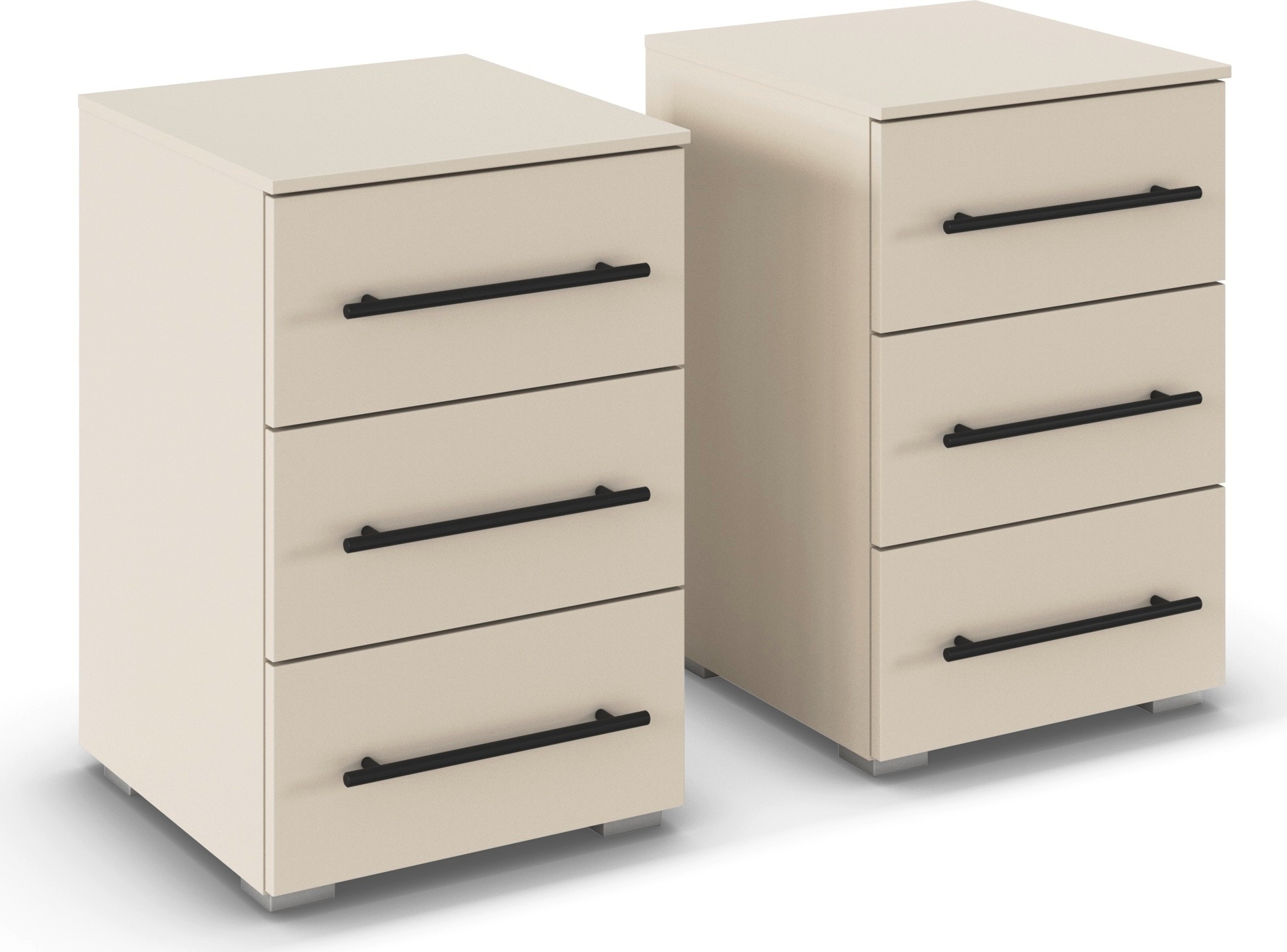 rauch Nachtkommode »Nachttisch Nachtkonsole AVOLA in Dekorfront« Set, Breite 40 cm inkl. Soft-Close-Funktion, 2 Stk. tlg. mit 3 geräumigen Schubladen für viel Stauraum MADE IN GERMANY