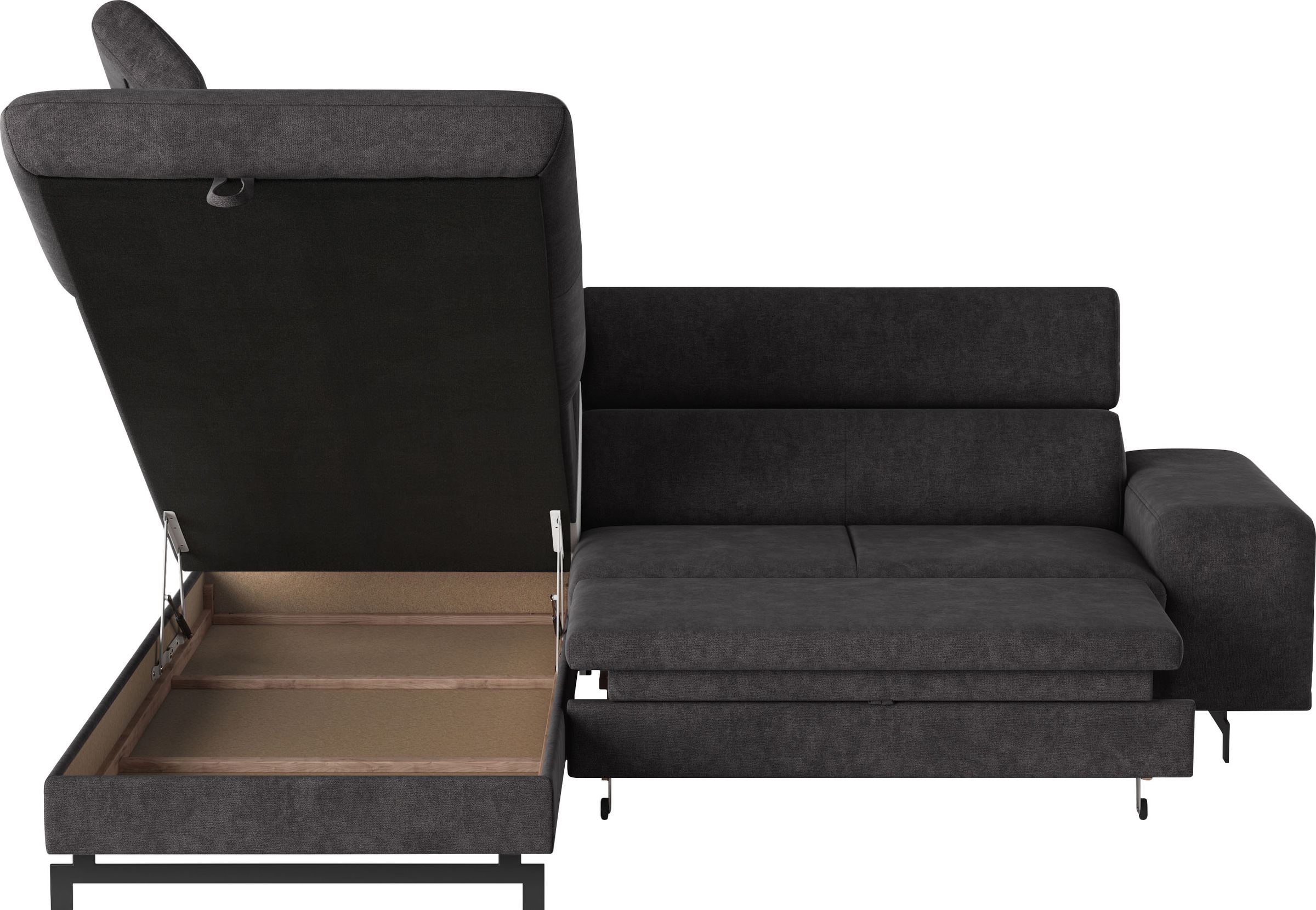 COTTA Ecksofa »Emma L-Form«, mit Kopfteilverstellung, wahlweise mit Bettfunktion & Bettkasten